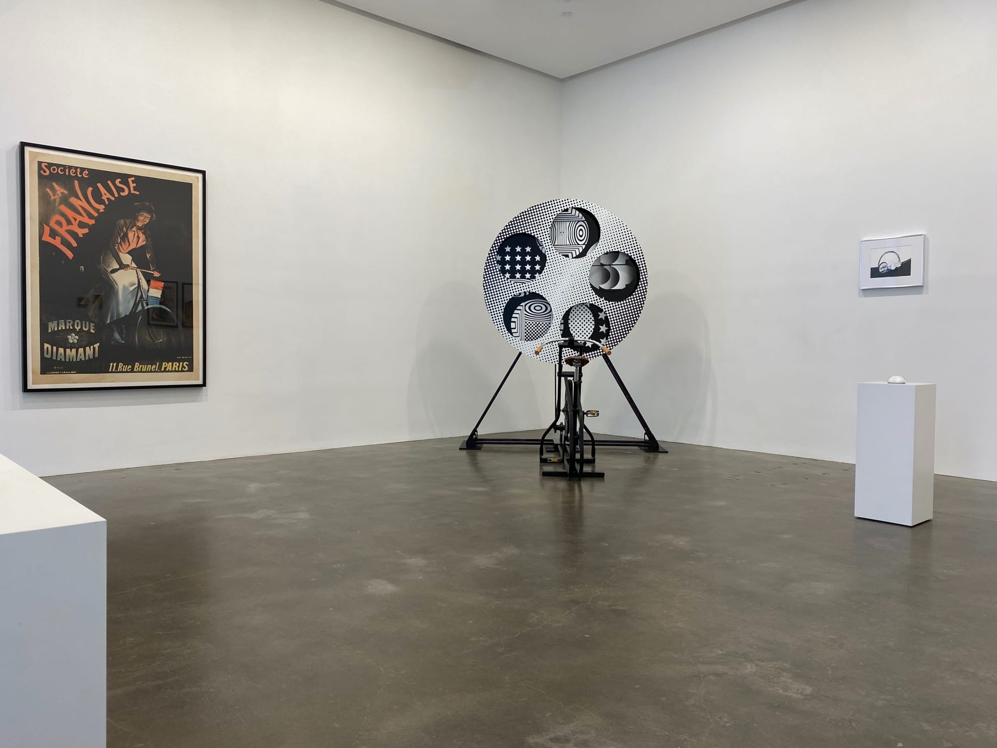 Installation view from "Re: Bicycling" exhibition at Susan Inglett Gallery