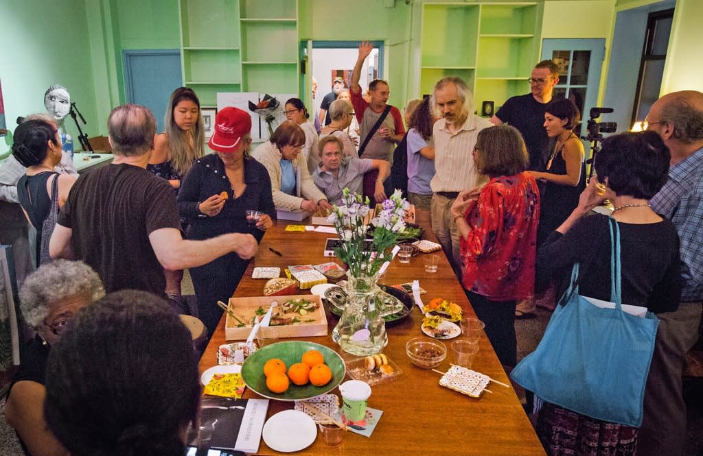 Archival photograph of Robert Kobayashi on Elizabeth Street in New York City