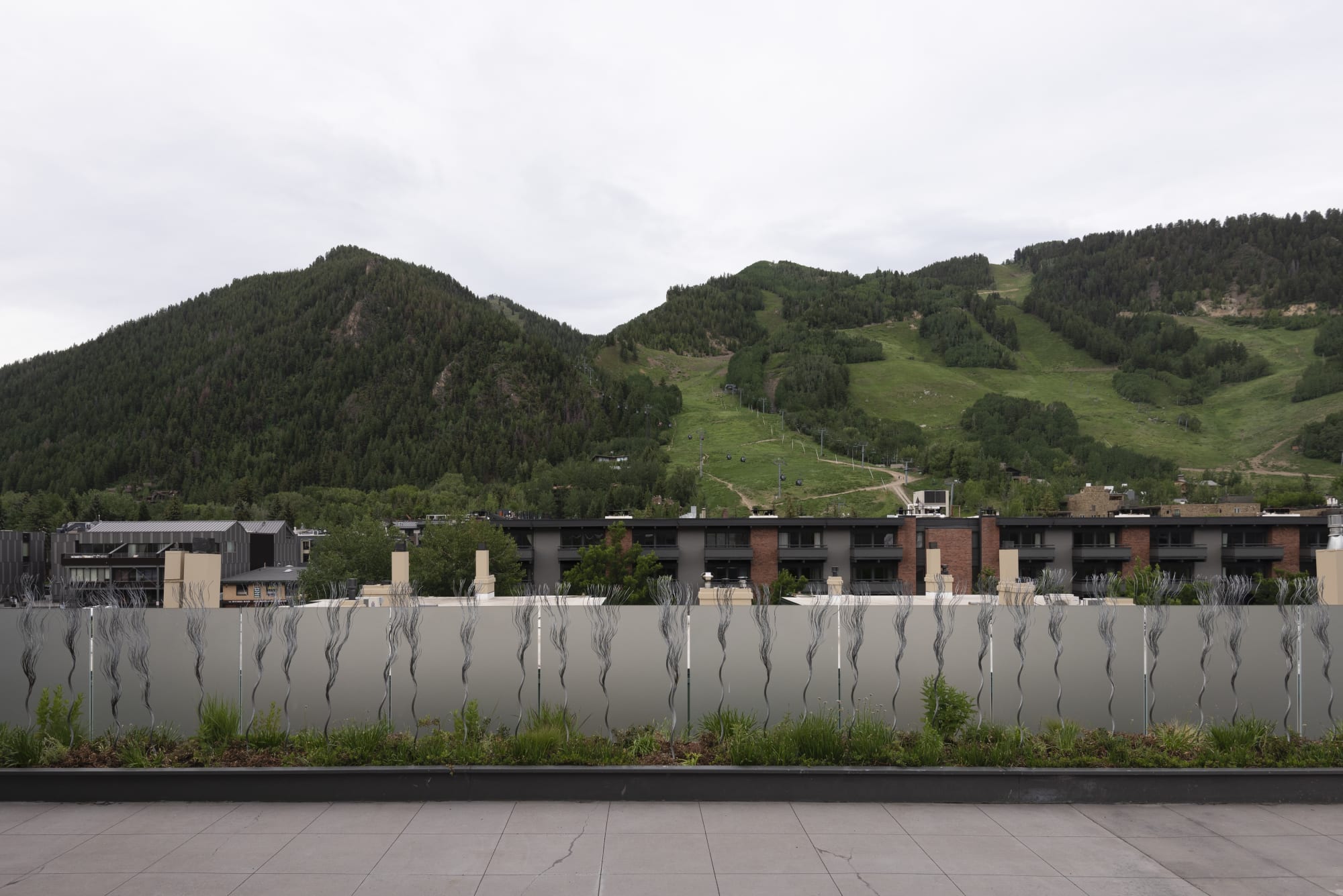 Photo of Maren Hassinger steel rope installation in Aspen, Colorado