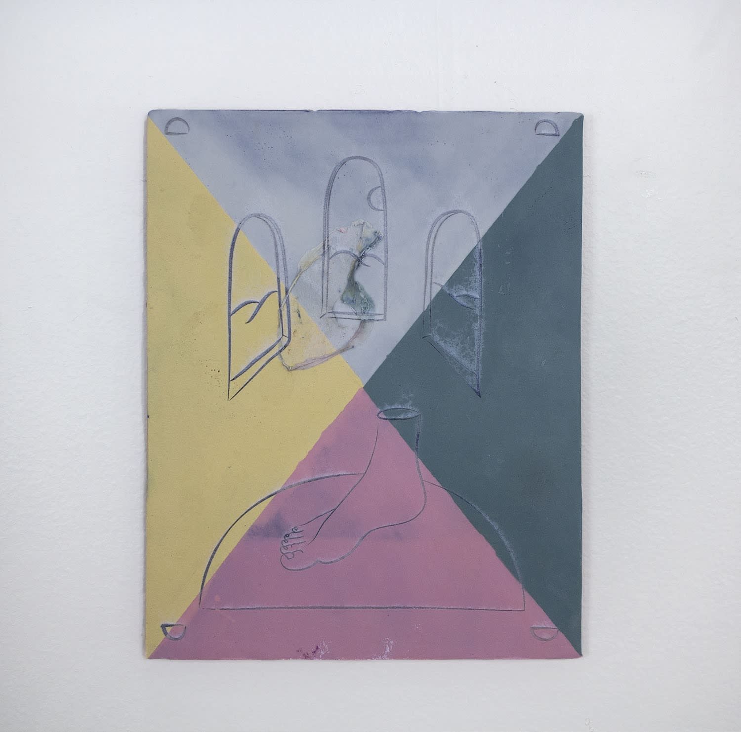 Andrea Clark CAVE ceramic porcelain drawing painting exhibition Marcia Wood Gallery