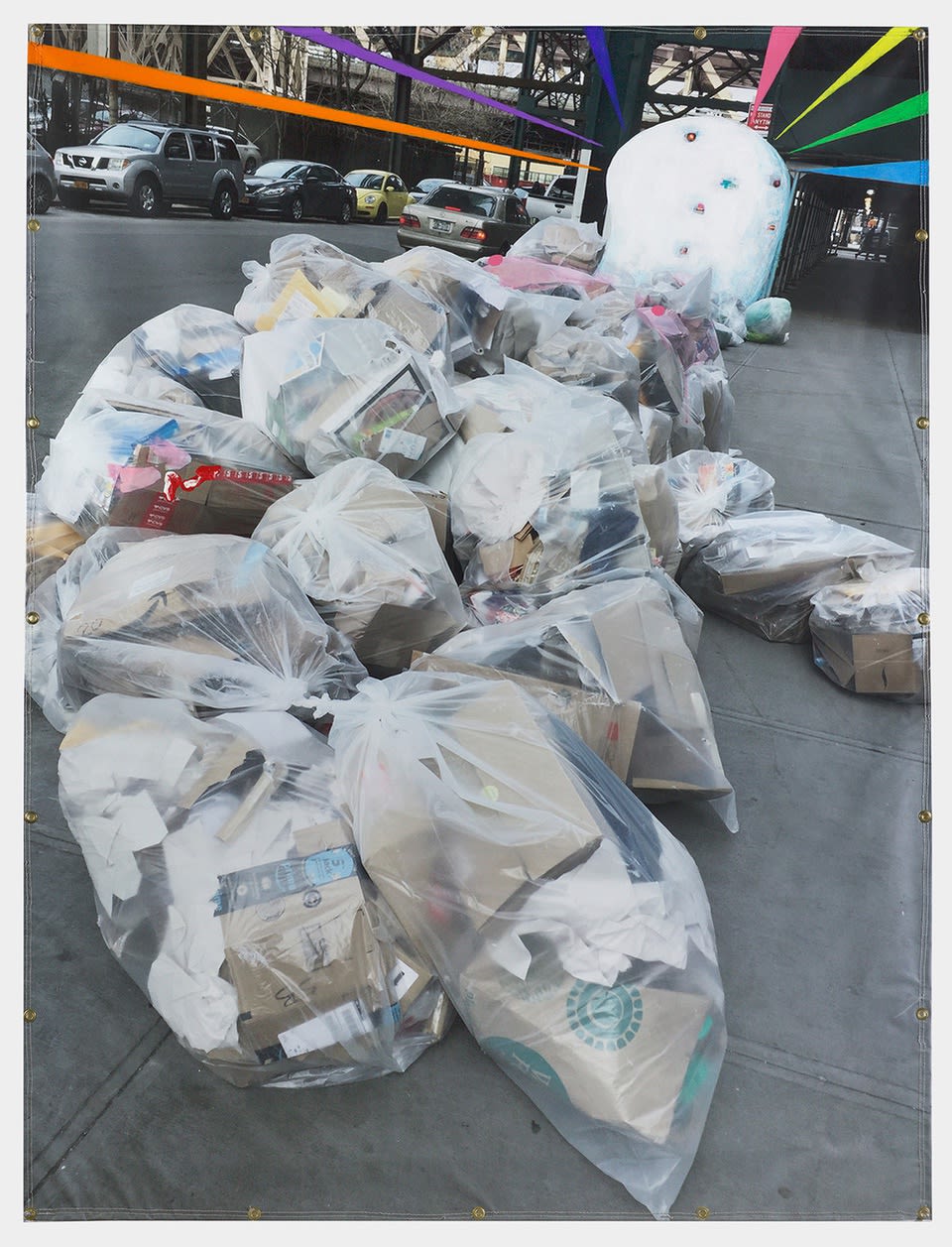 David Humphrey Bags acrylic on printed vinyl