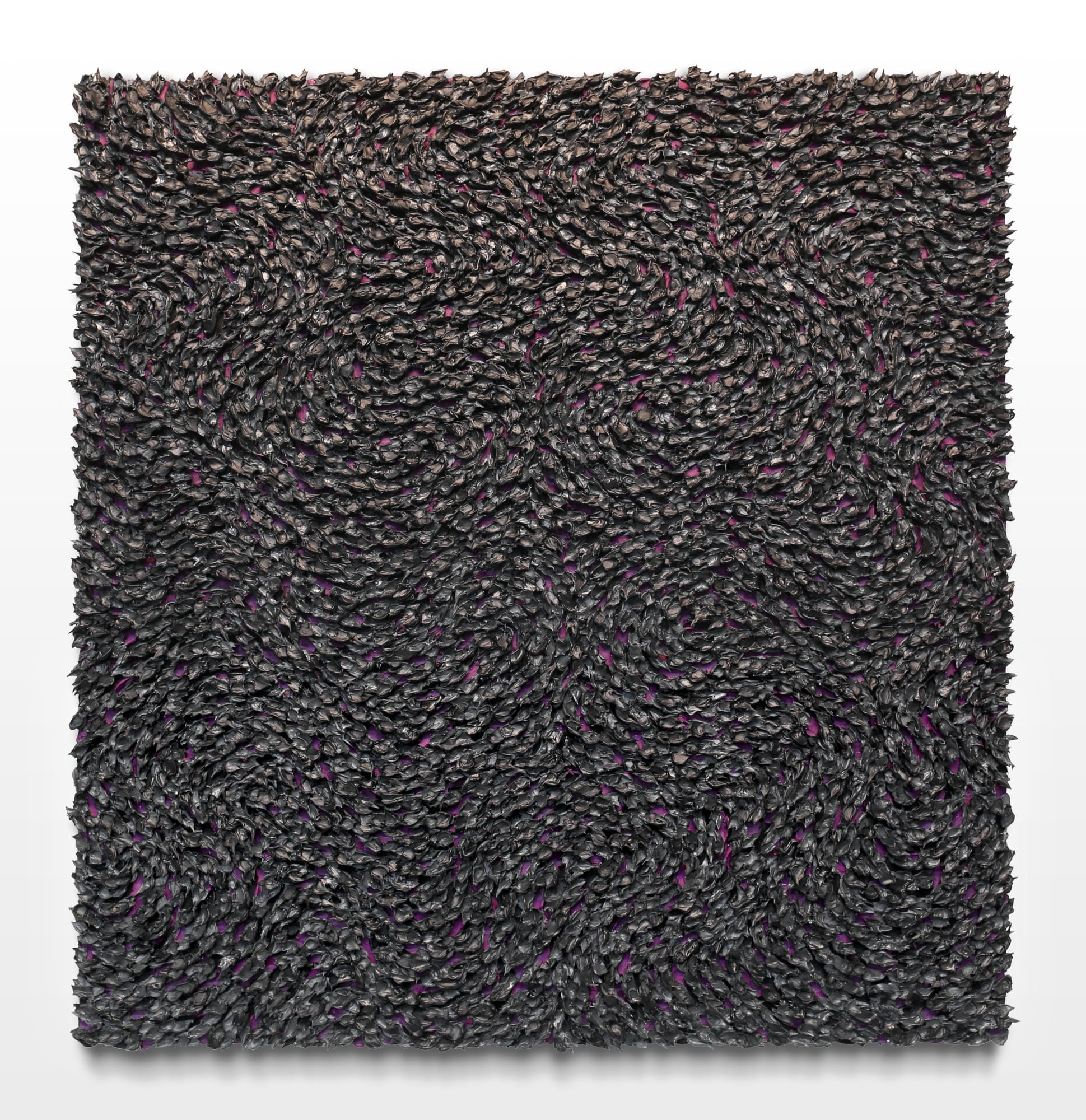 Robert Sagerman colorfield painting with daubs of black paint