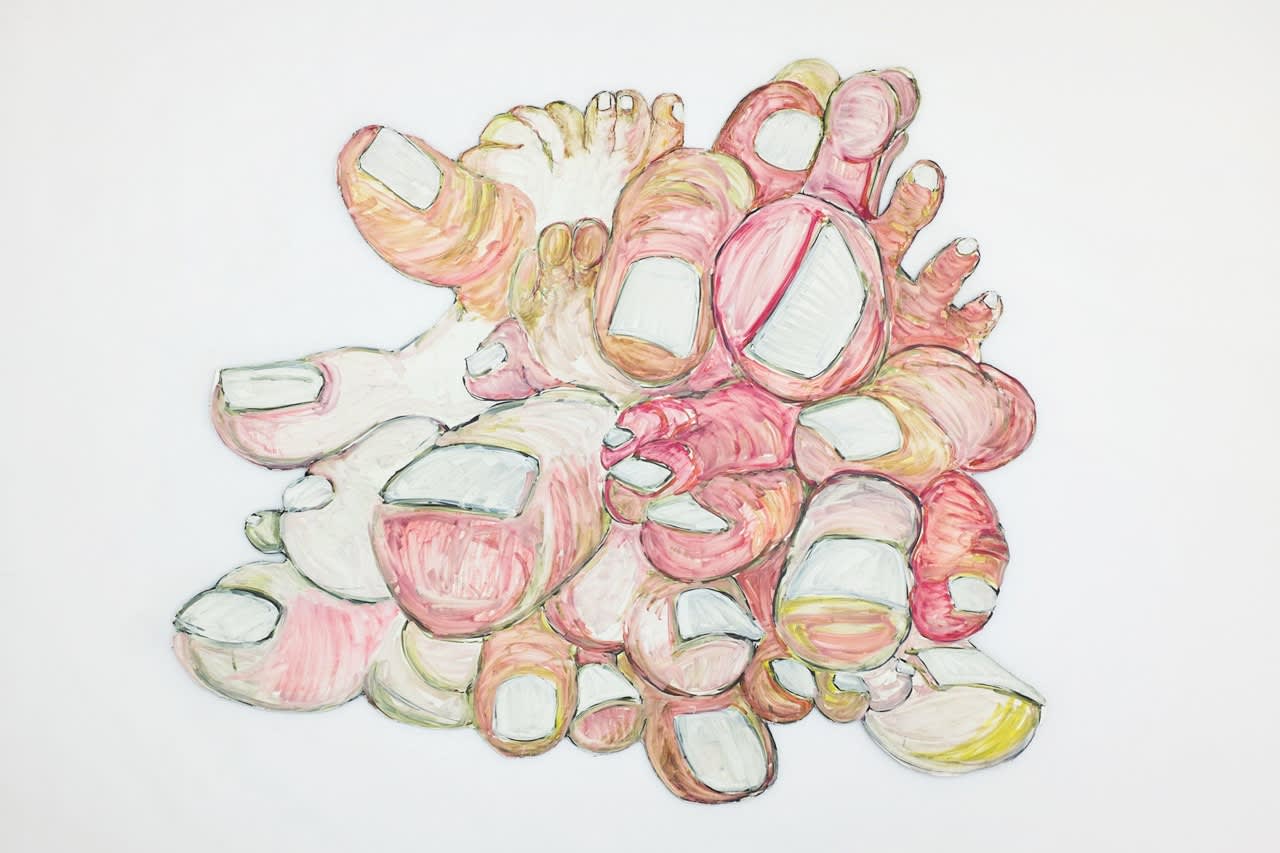 George Long cut out artist ink toes