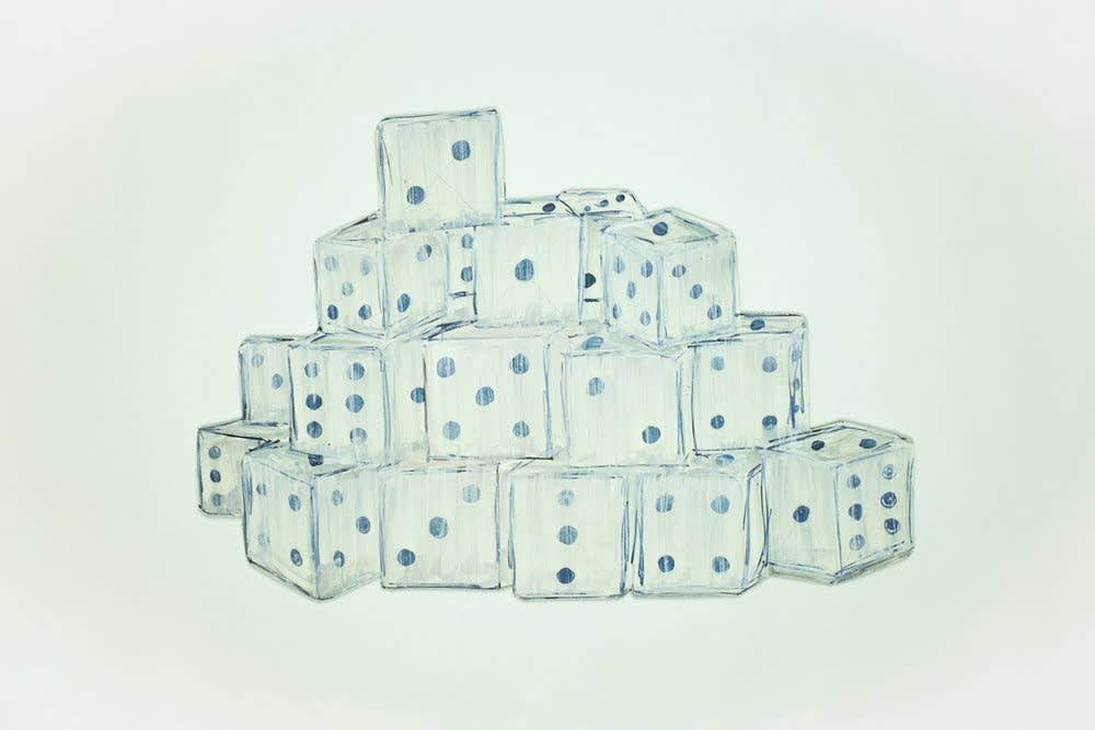 George Long cut out artist ink dice