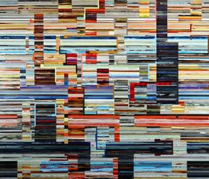 Scott Eakin painting on panel abstract geometric