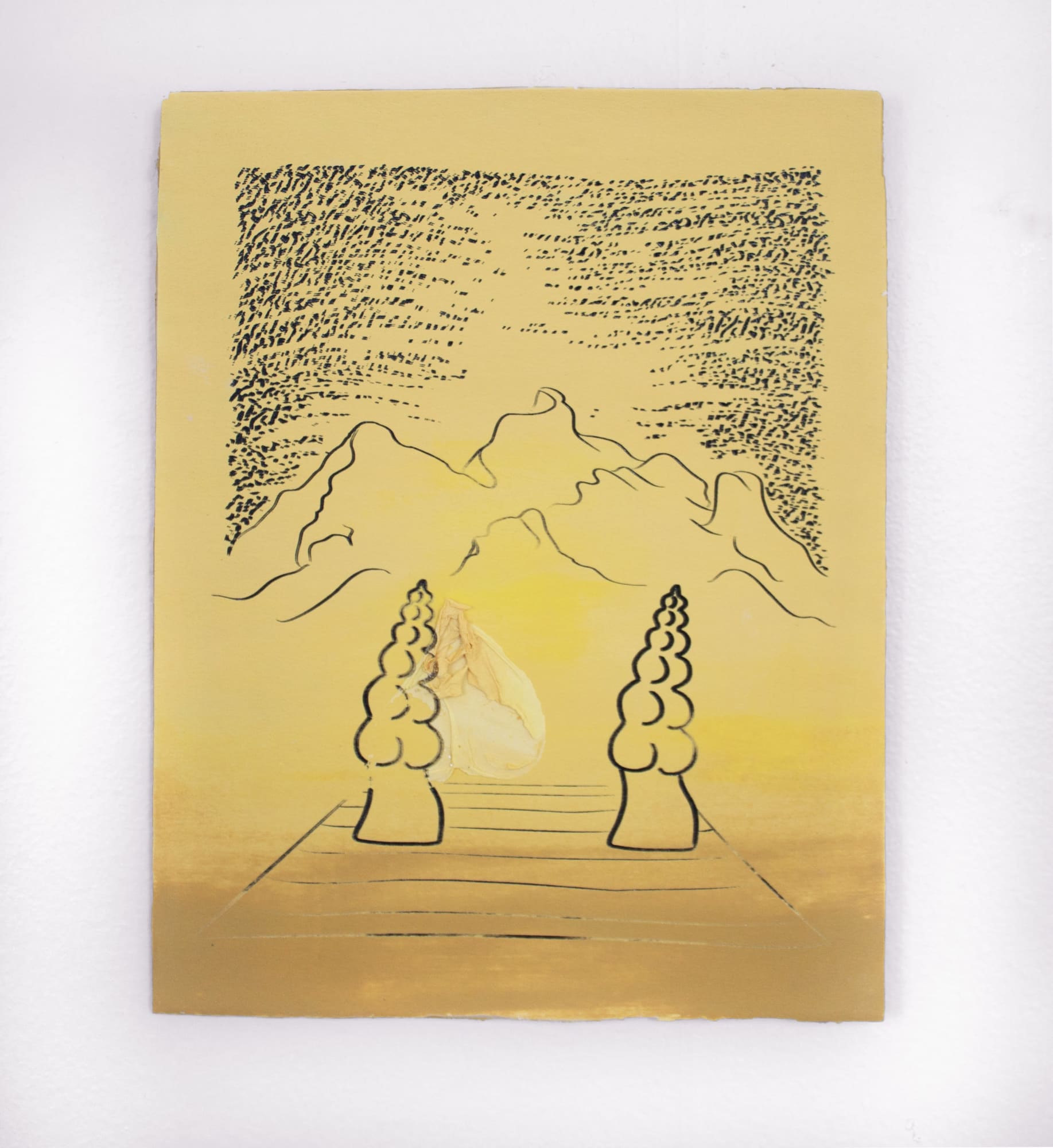 Andrea Clark CAVE ceramic porcelain drawing painting exhibition Marcia Wood Gallery