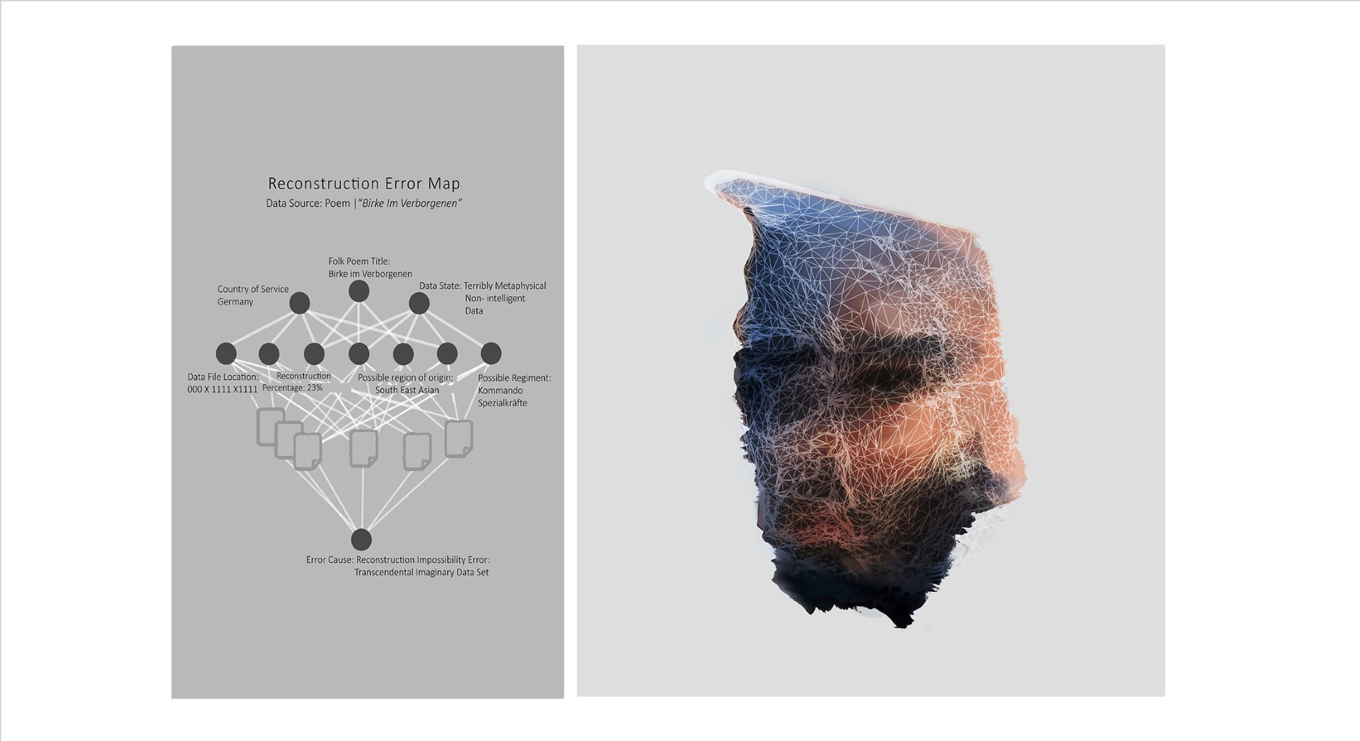 MOONIS AHMAD SHAH Some Other People Were Here Too, 2018 Archival prints on archival Epson paper, algorithm reconstruction and text 15.7 x 23.5 in. Edition 3/3 ₹ 60,000.00