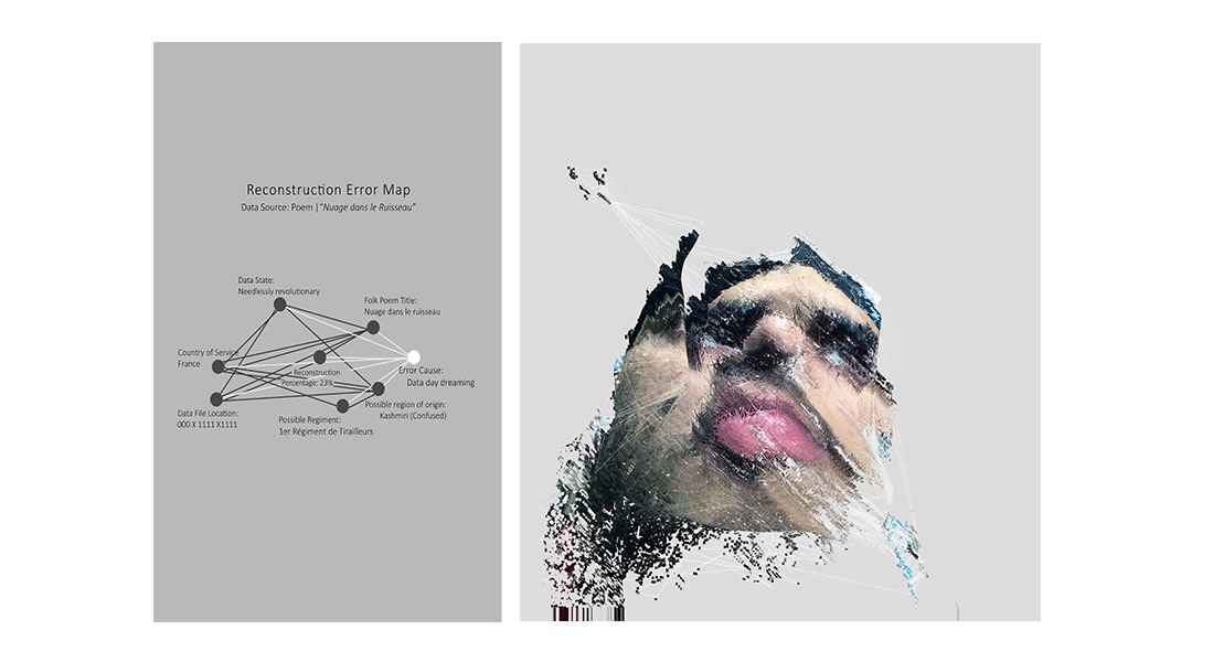 MOONIS AHMAD SHAH Some Other People Were Here Too, 2018 Archival prints on archival Epson paper, algorithm reconstruction and text 15.7 x 23.5 in. Edition 3/3 ₹ 60,000.00