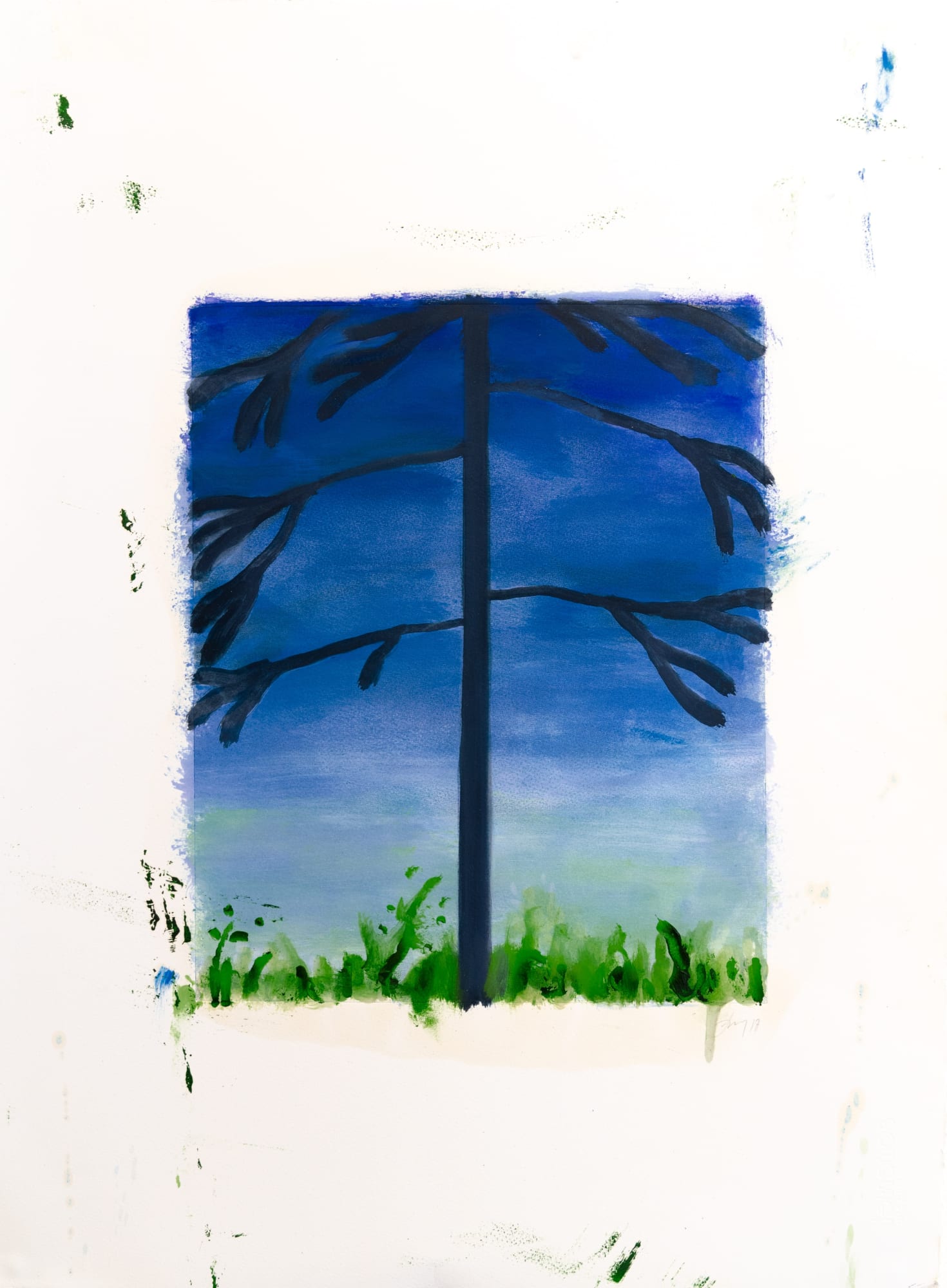 Suzy Murphy Summers Heat, 2019 Monoprint with hand-painting in oil. Signed in pencil. 63 x 50 cm (24 3/4 x 19 3/4 in)