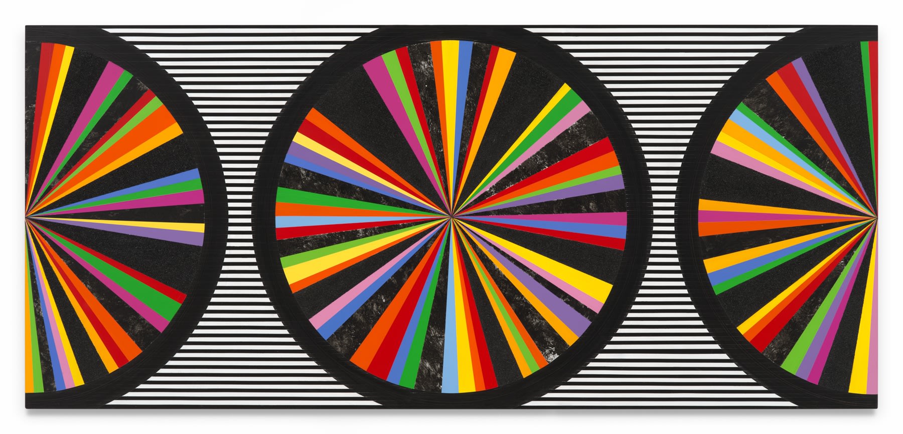 RICO GATSON Untitled (Mother Star), 2024 Acrylic paint and glitter on wood 36 x 80 inches 91.4 x 203.2 cm