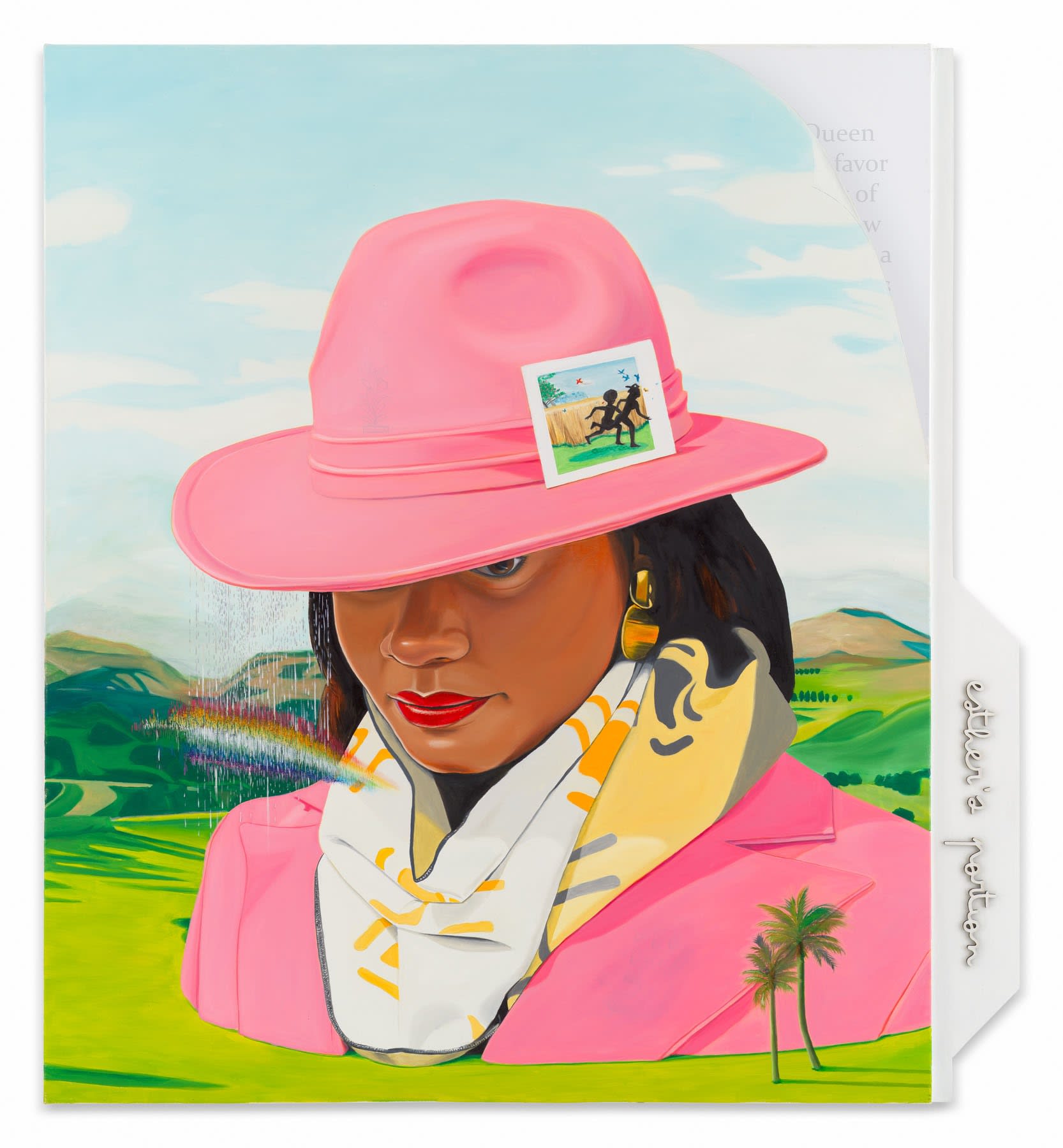 CONRAD EGYIR Fresh Dew, Fresh Leaf, Fresh Monarch, 2024 Oil, acrylic, and glitter on canvas 72 x 66 inches 182.9 x 167.6 cm (MMG#36852)