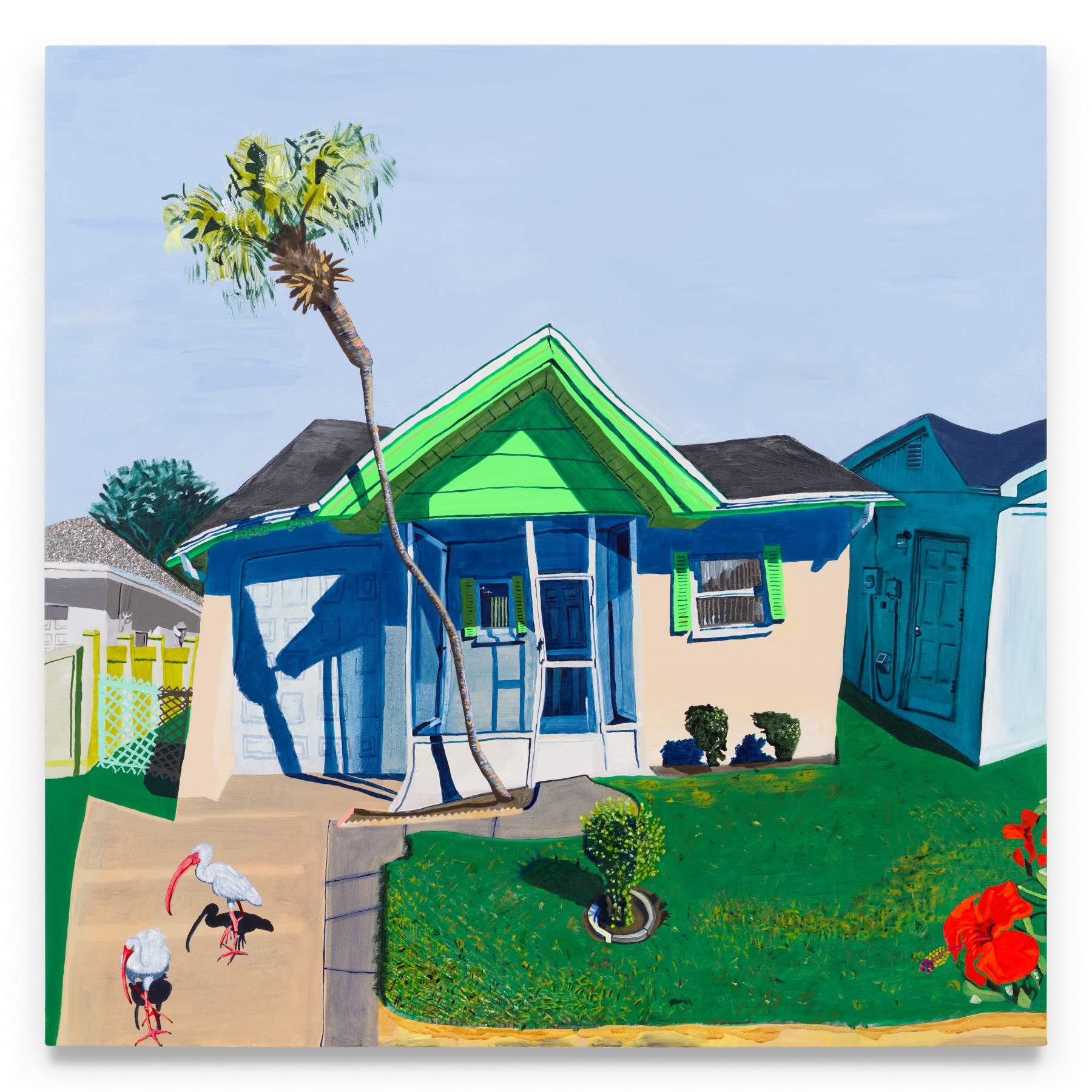 GABRIELLE GARLAND Untitled, 2024 Acrylic, oil, and glitter on canvas 48 x 48 inches 121.9 x 121.9 cm (MMG#37057)