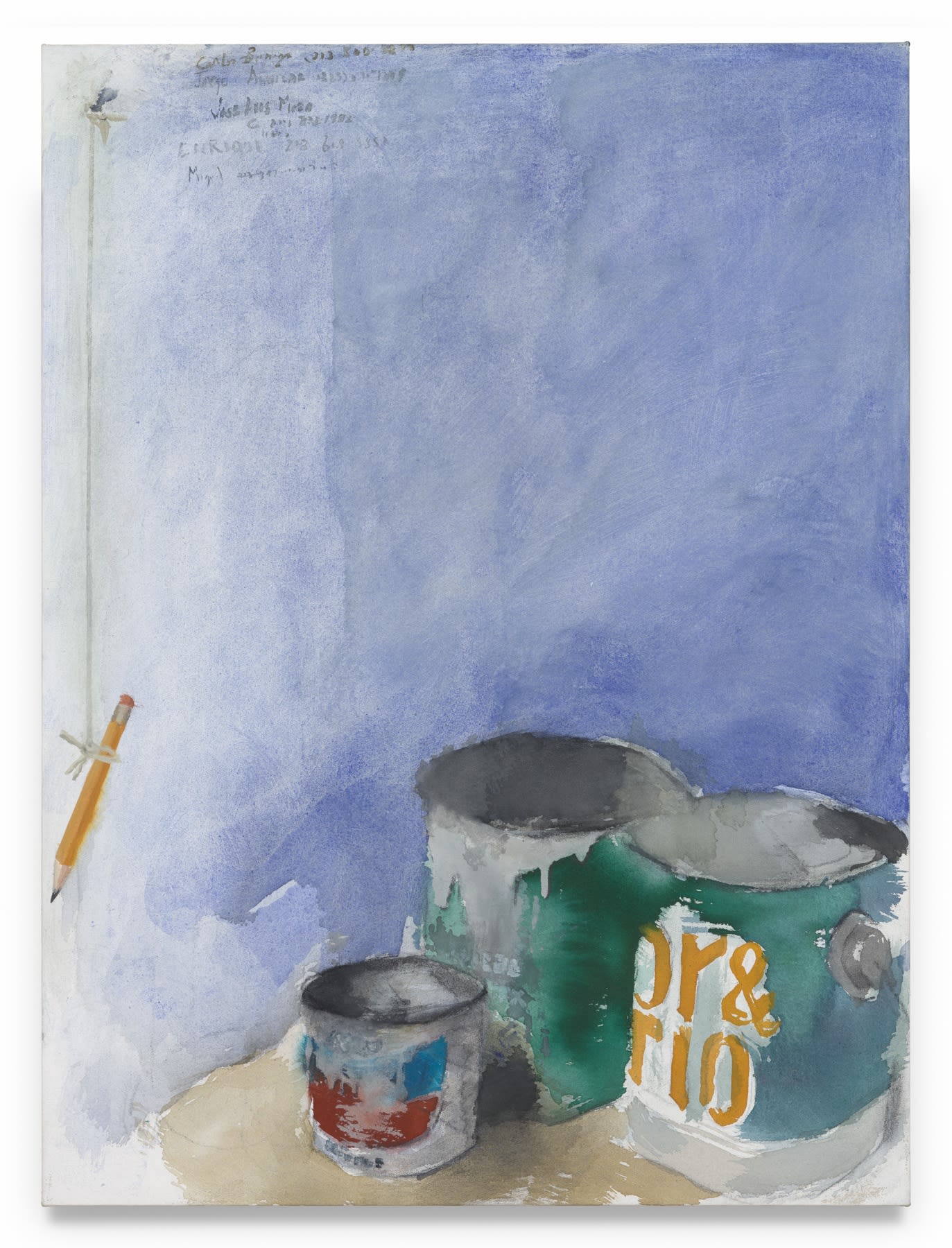 JOHN SONSINI Still Life #13, 2024 Watercolor on canvas over panel 40 x 30 inches 101.6 x 76.2 cm 104.8 x 79.1 x 5.7 cm (MMG#37323)