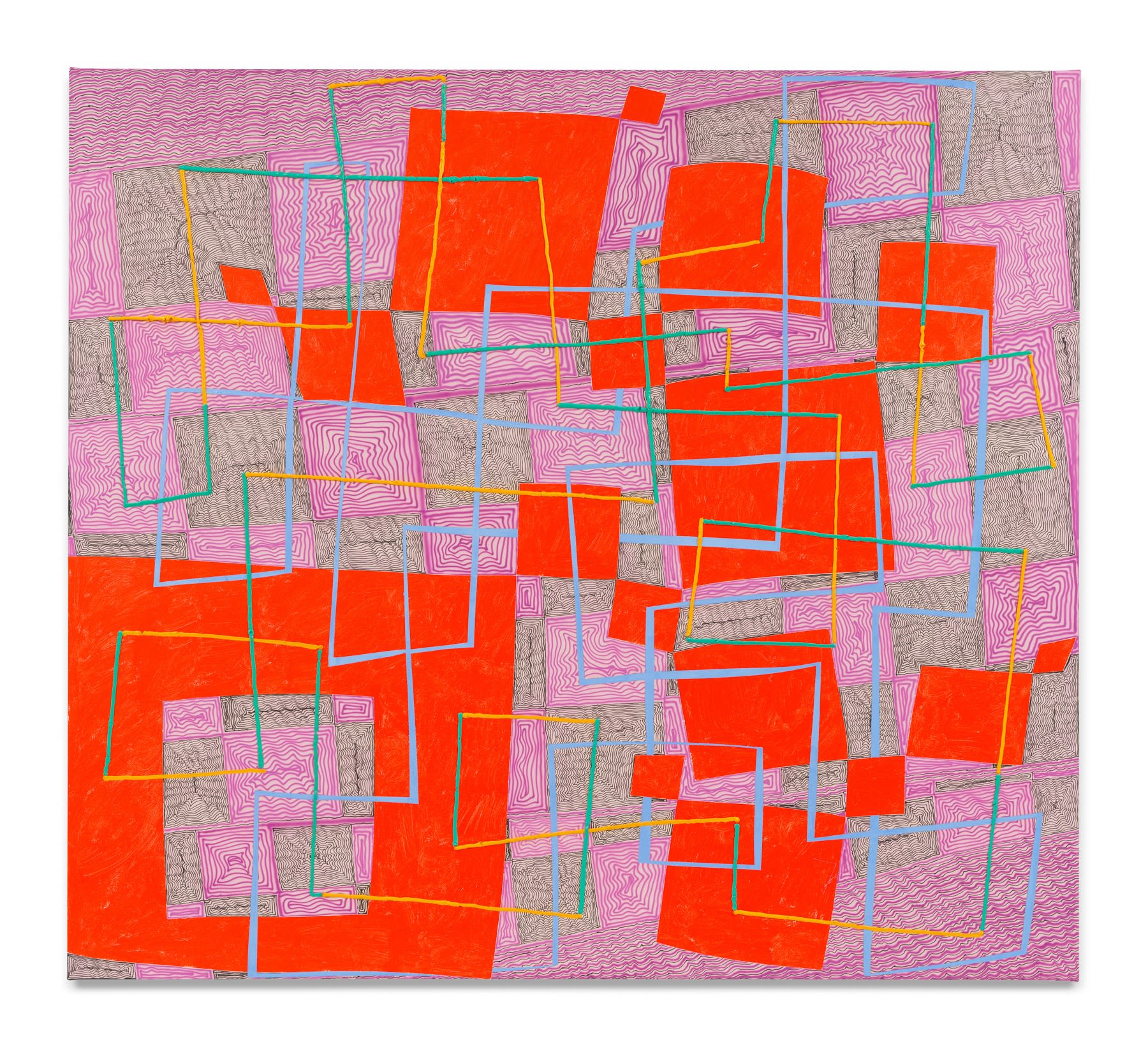 TRUDY BENSON No Chance, 2024 Acrylic and oil on canvas 72 x 80 inches 182.9 x 203.2 cm (MMG#37266)