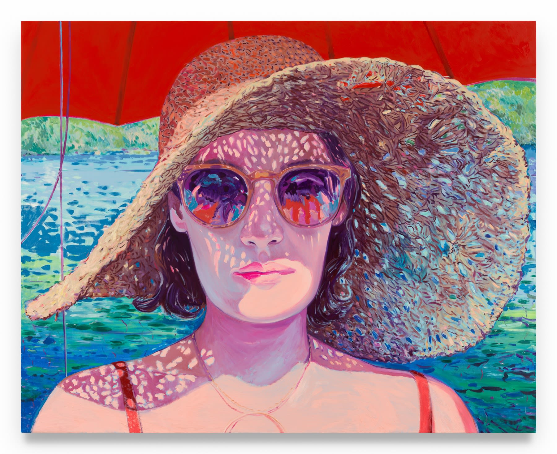 SEBASTIAN BLANCK Cadmiumbrella, 2024 Oil on canvas 60 x 84 inches 152.4 x 213.4 cm (MMG#37226)