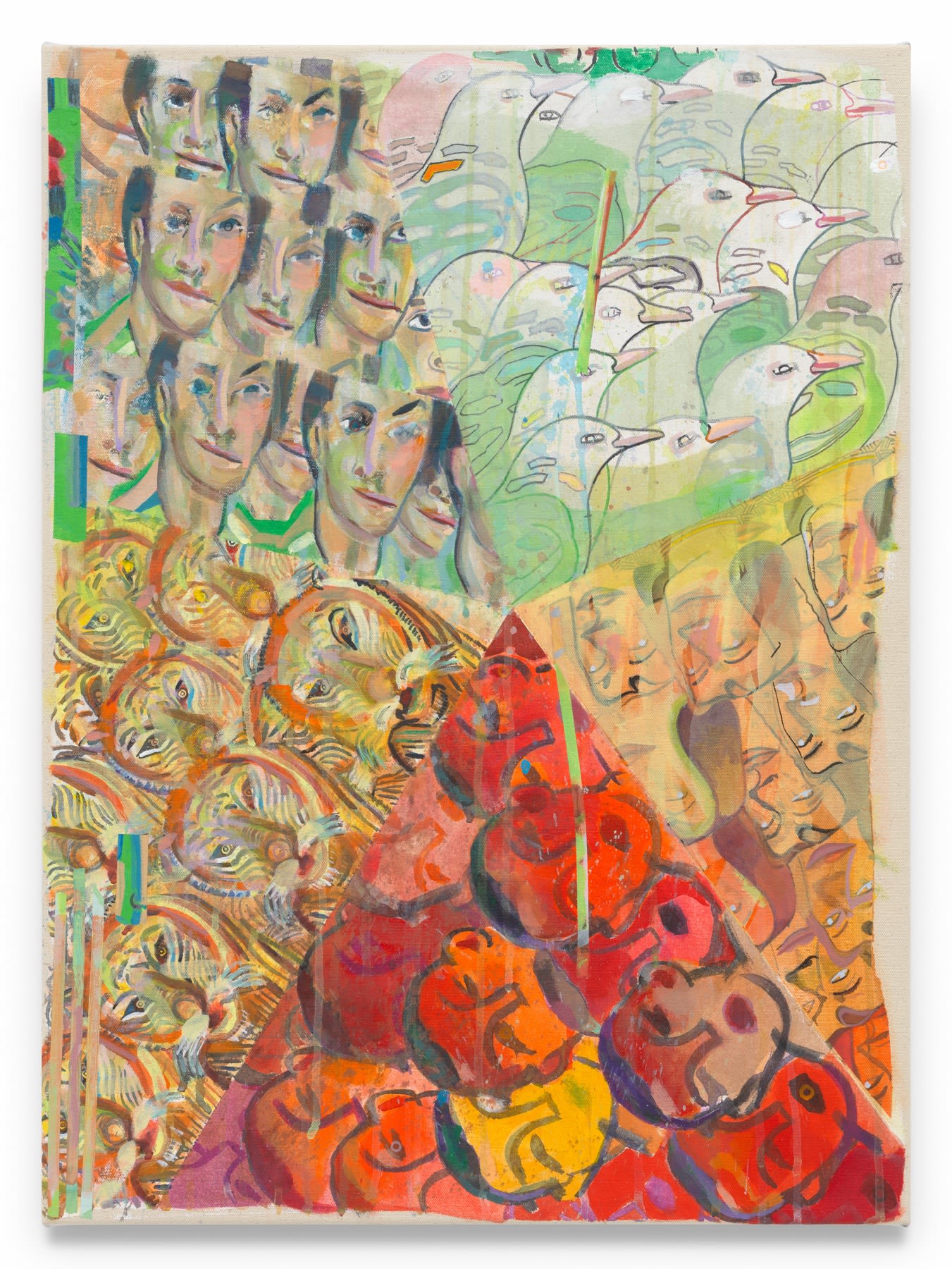 FRANKLIN EVANS neuralnetoffive, 2024 Acrylic on canvas 26 1/4 x 19 1/2 inches 66.7 x 49.5 cm (MMG#37253)