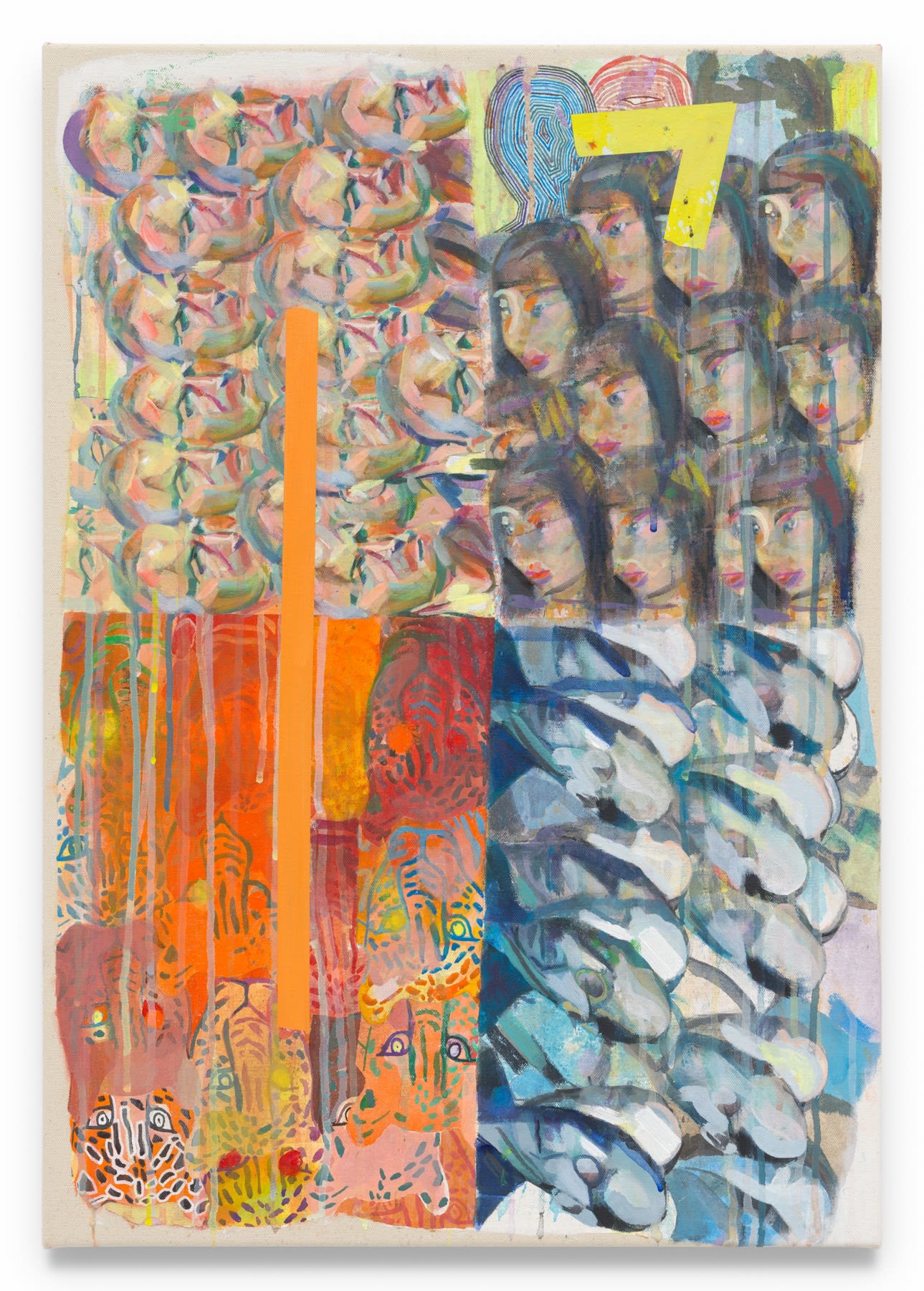 FRANKLIN EVANS neuralnetoffour, 2024 Acrylic on canvas 26 3/4 x 19 inches 67.9 x 48.3 cm (MMG#37422)