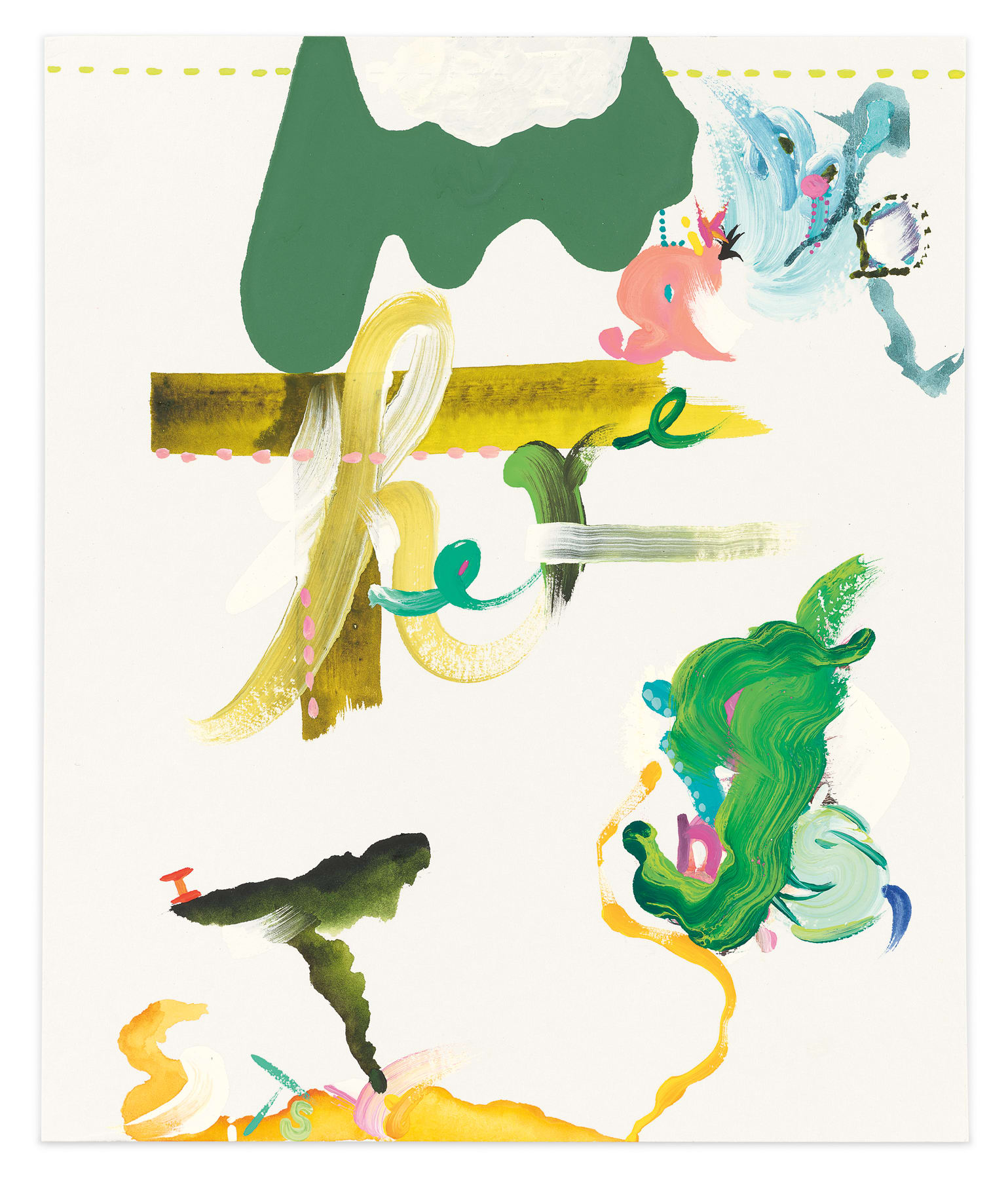 Fiona Rae, Drawing (there like a bird it sits and sings), 2021