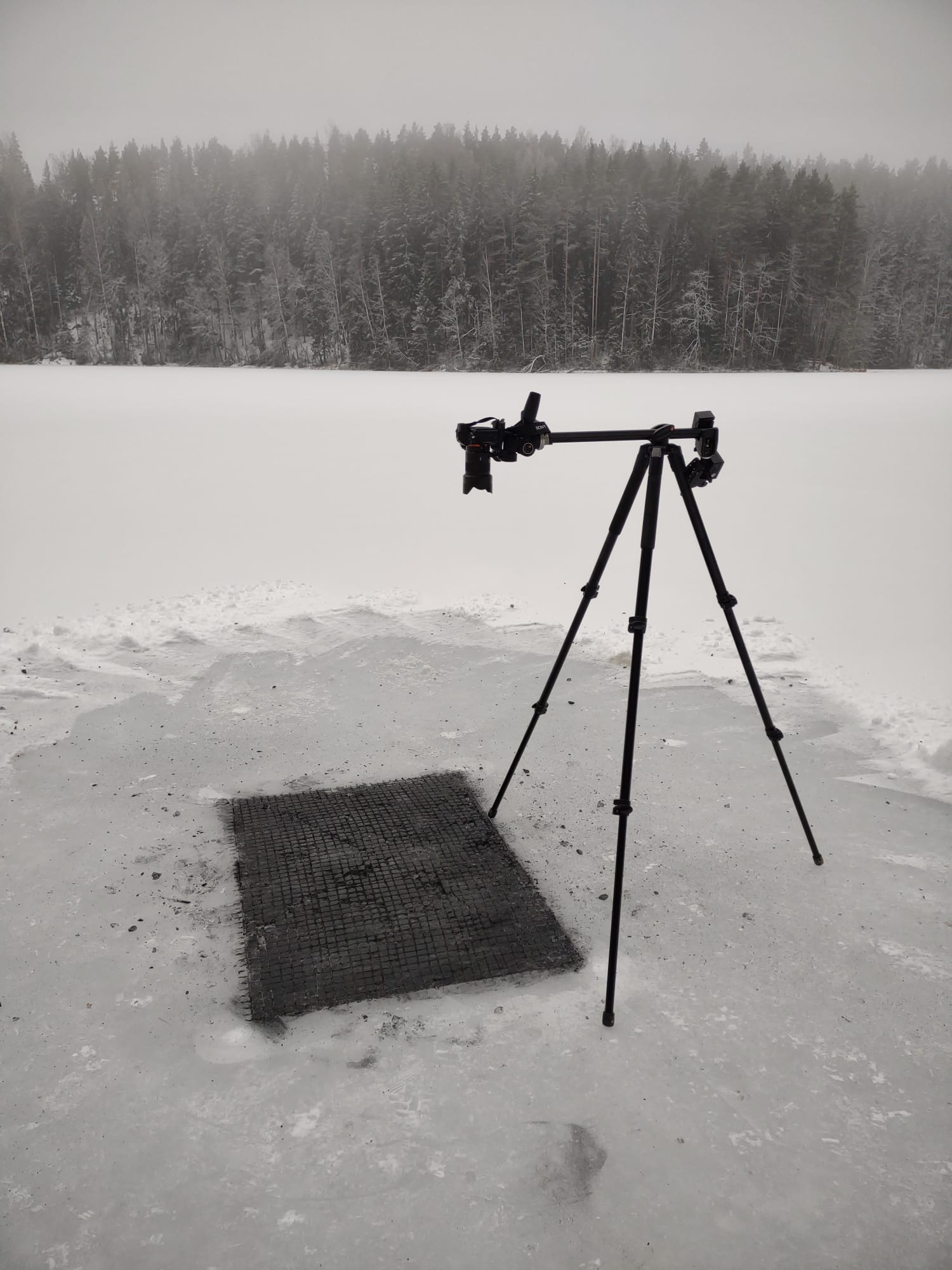 Process behing Charcoal and Ice -series photo: Antti Laitinen