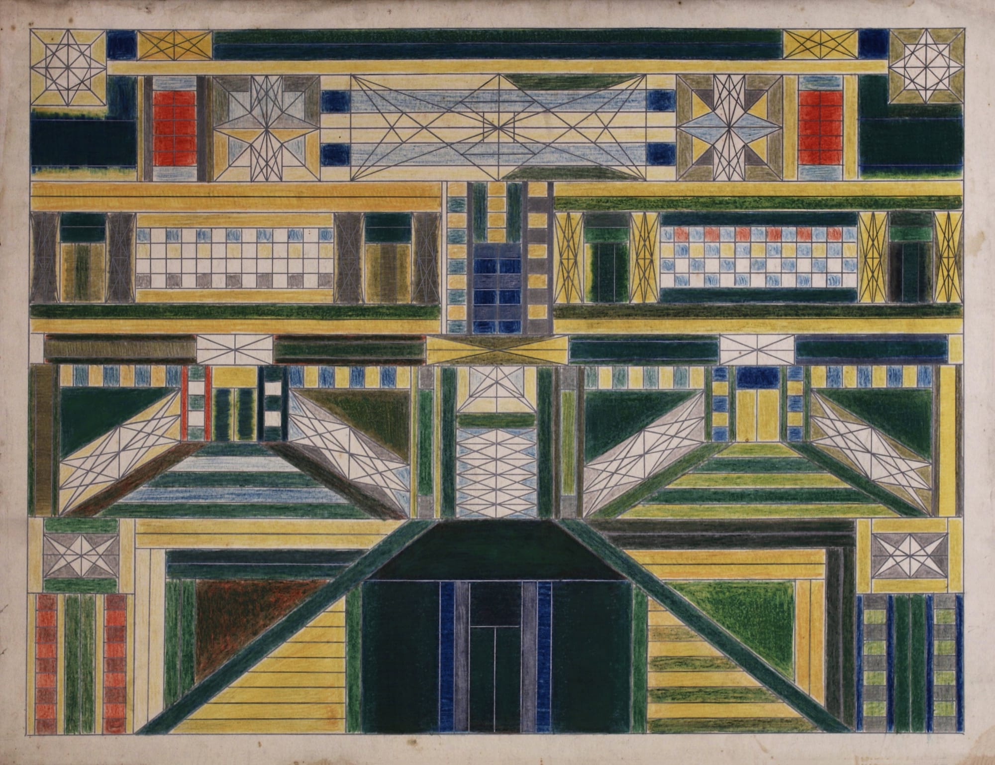 Untitled , ca. 1930-55 Colored pencil and graphite on paper 19 5/8 x 25 1/2 in. (49.8 x 64.8 cm.) (DG 20)