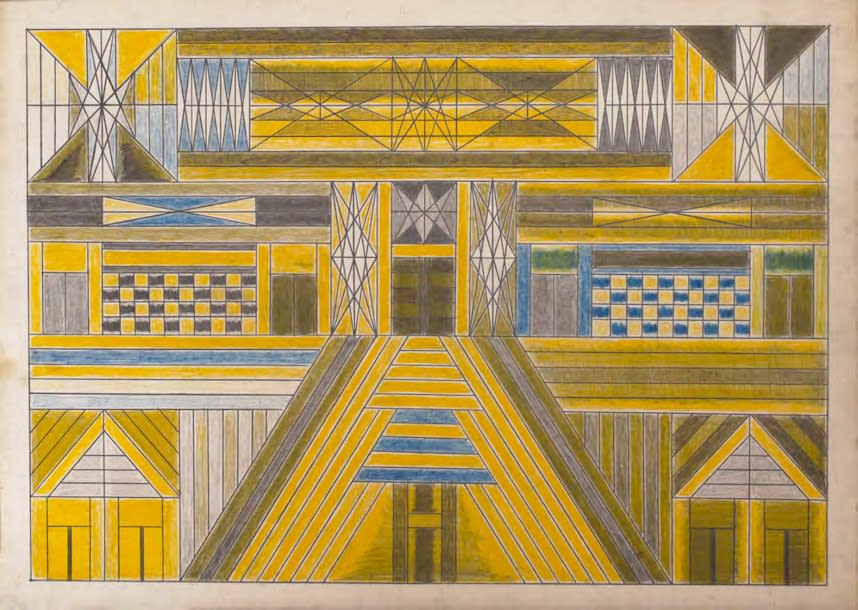 Untitled , ca. 1930-55 Colored pencil and graphite on paper 15 3/4 x 22 in. (39.9 x 55.9 cm.) (DG 22)