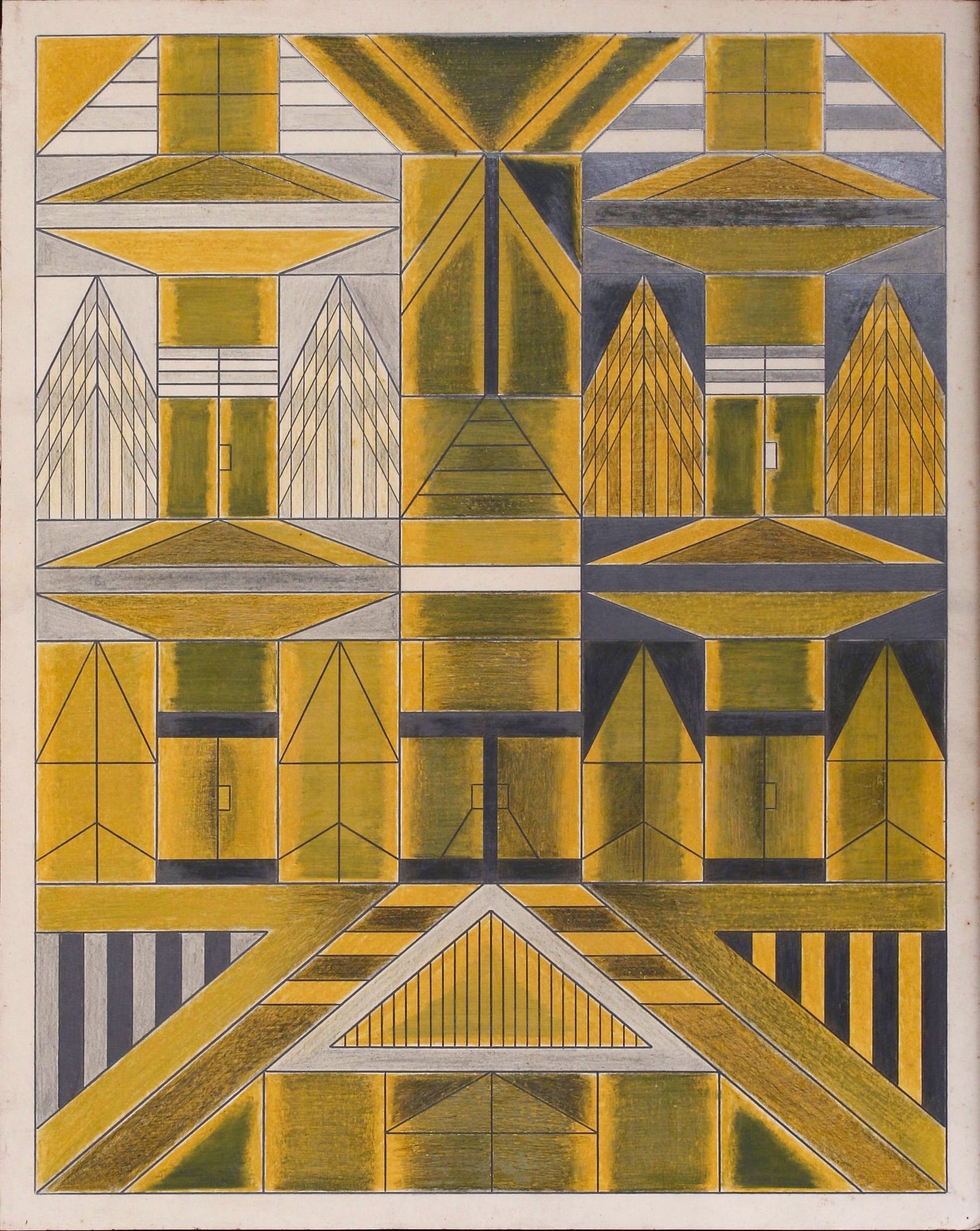 Untitled , ca. 1930-55 Colored pencil and graphite on paper 19 3/4 x 15 7/8 in. (50.3 x 40.4 cm.) (DG 26)