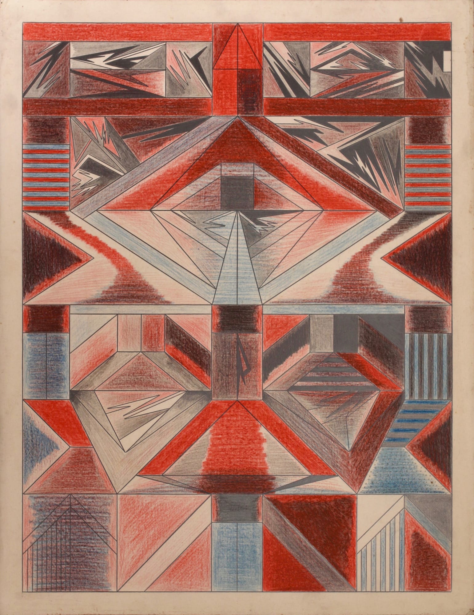 Untitled , ca. 1930-55 Colored pencil and graphite on paper 25 1/2 x 19 5/8 in. (64.8 x 49.8 cm.) (DG 32)