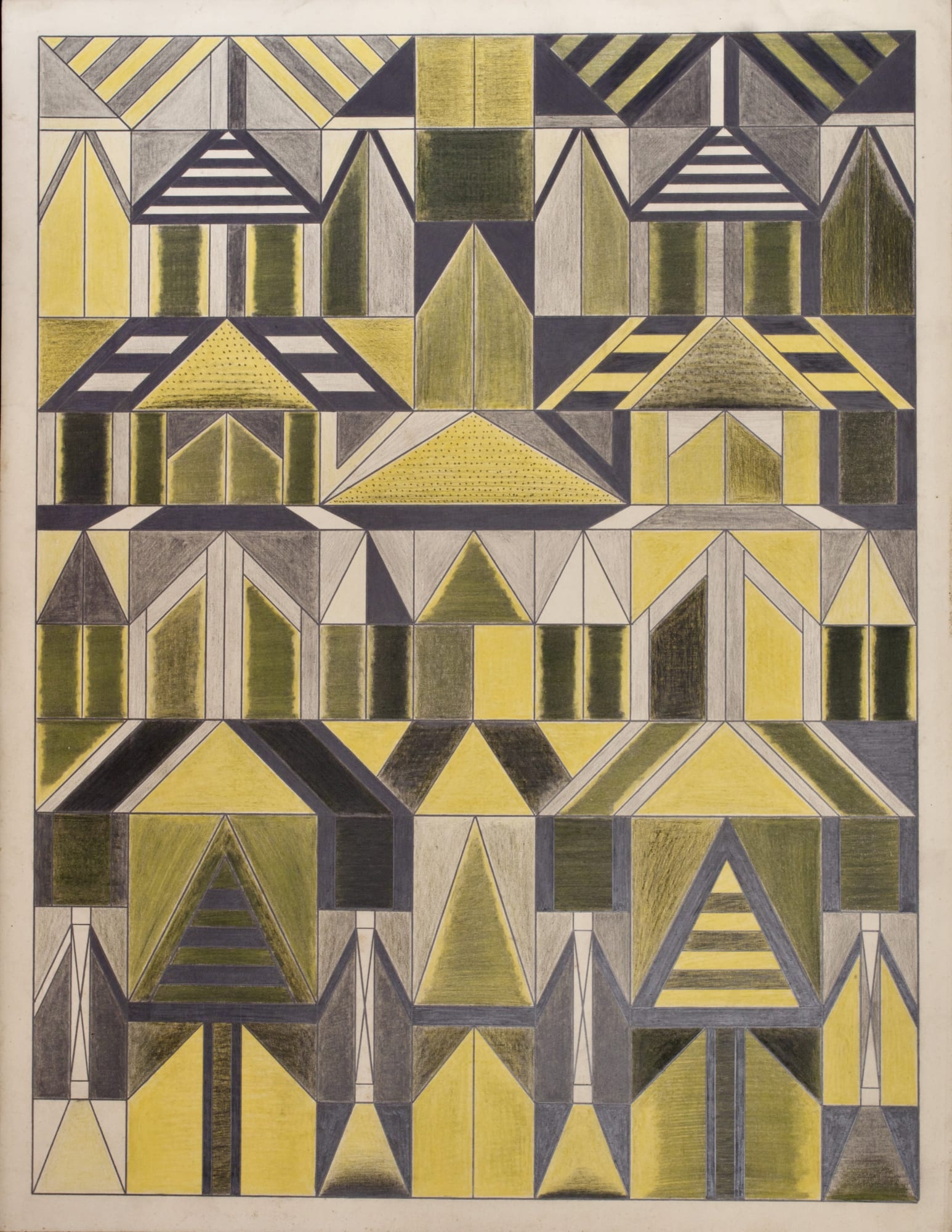 Untitled , ca. 1930-55 Colored pencil and graphite on paper 25 1/2 x 19 5/8 in. (64.8 x 49.8 cm.) (DG 33)