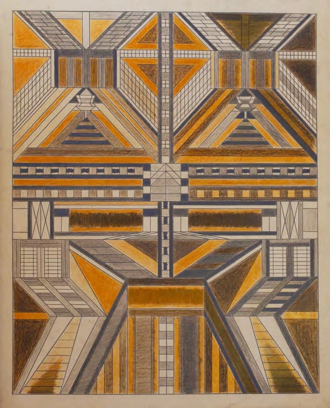 Untitled , ca. 1930-55 Colored pencil and graphite on paper 21 x 17 1/2 in. (53.3 x 44.5 cm.) (DG 14)