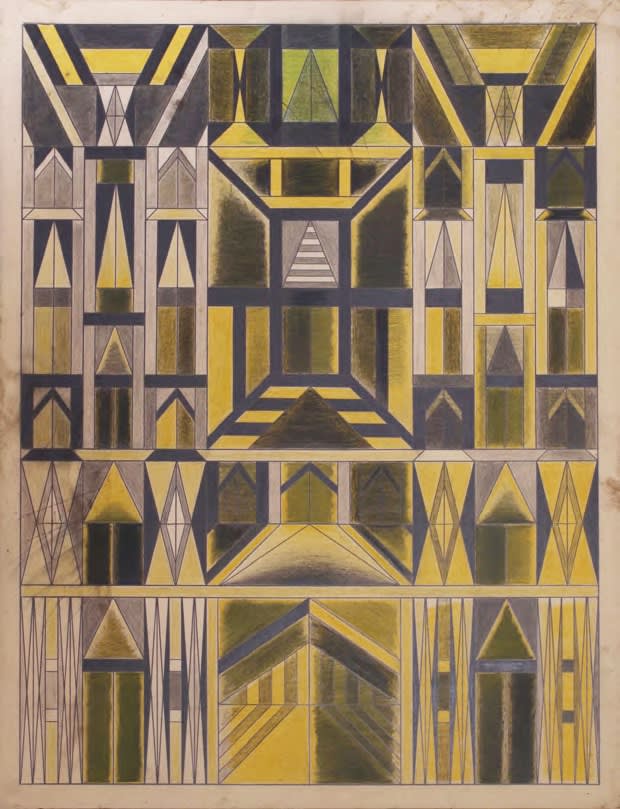 Untitled , ca. 1930-55 Colored pencil and graphite on paper 25 1/2 x 19 5/8 in. (64.8 x 49.8 cm.) (DG 19)