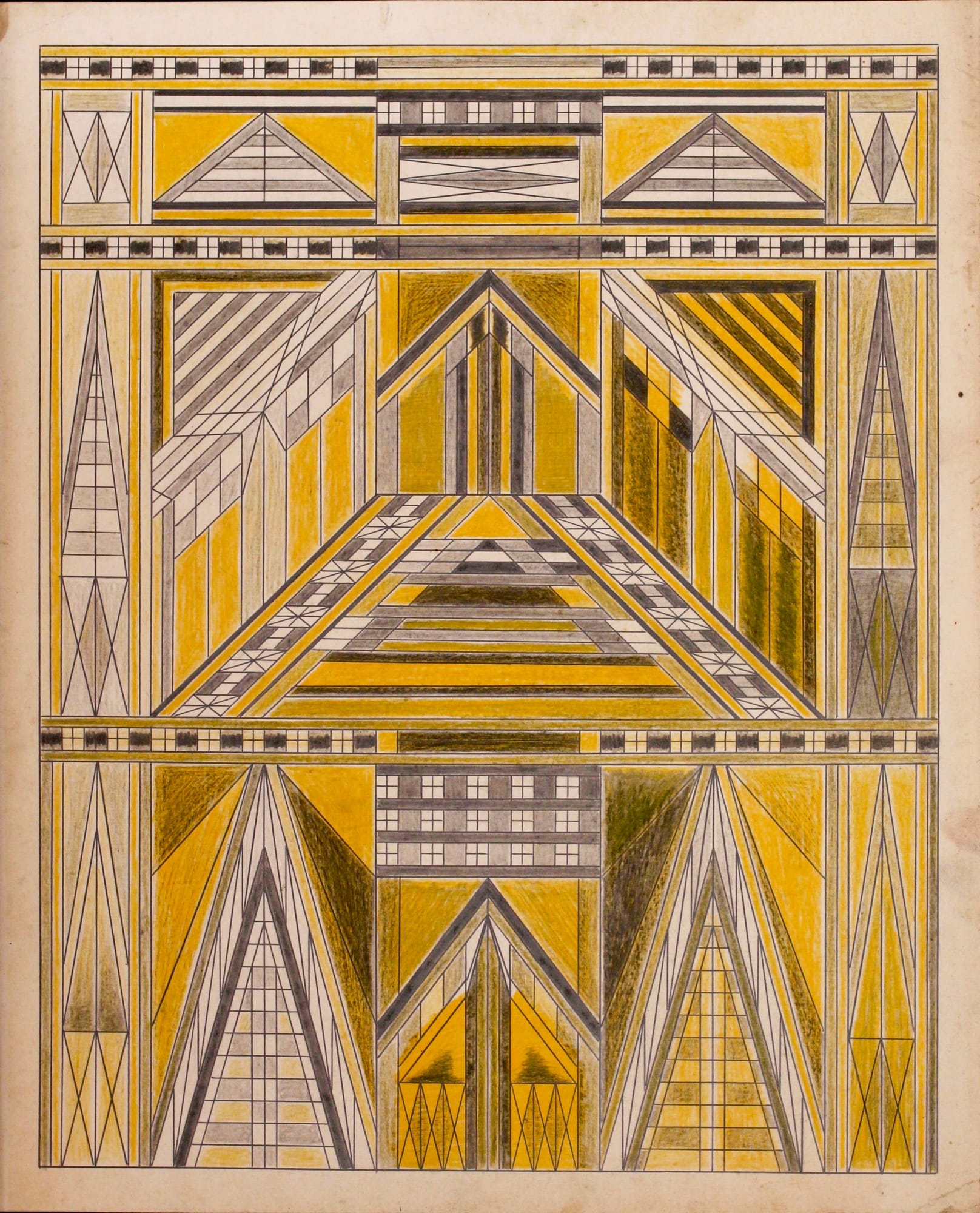 Untitled , ca. 1930-55 Colored pencil and graphite on paper 21 x 17 in. (53.3 x 43.2 cm.) (DG 37)