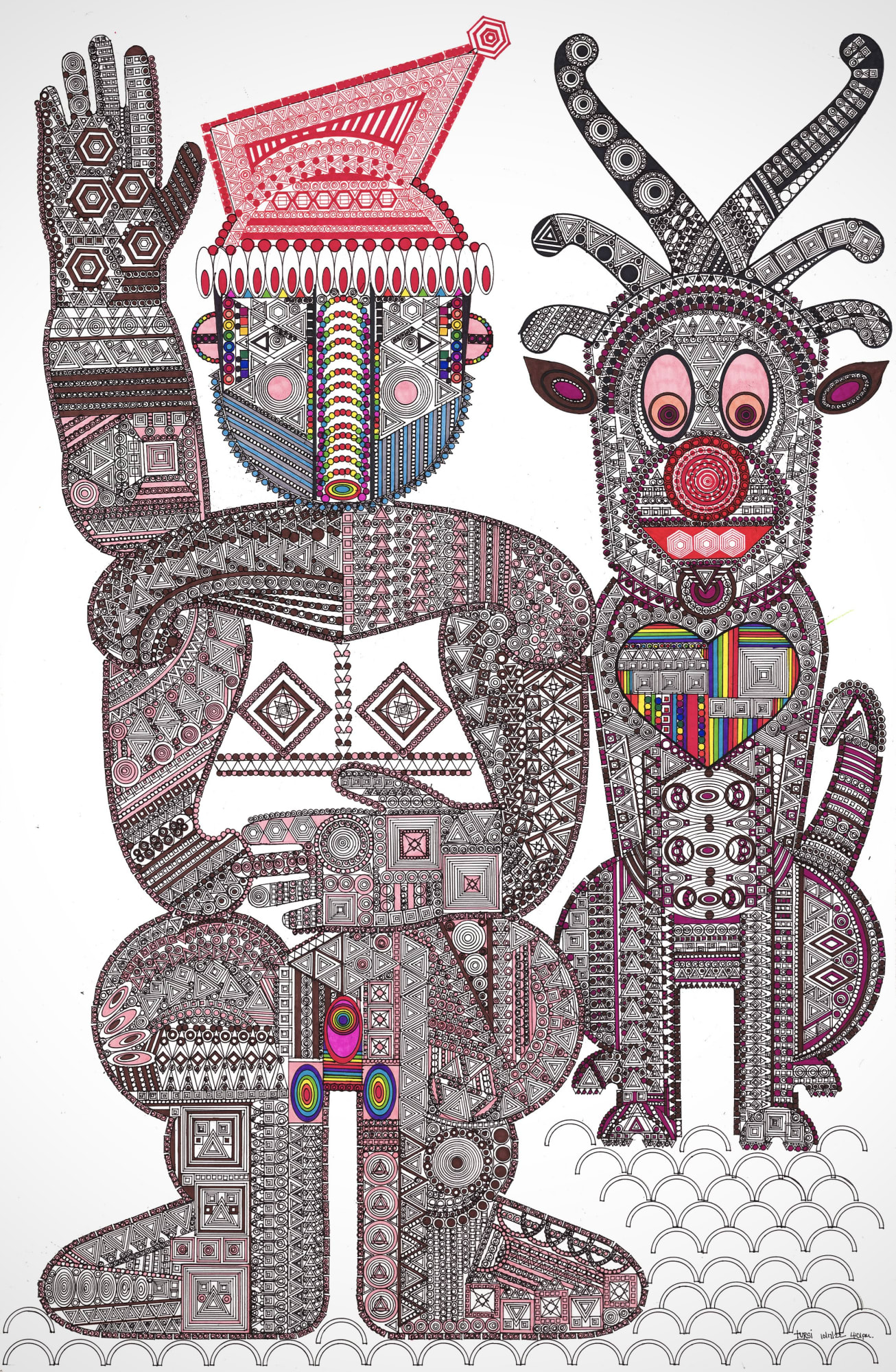 Untitled (4:01pm), 2022 Ink on paper 40 x 26 in. (101.6 x 66 cm.) (JTu2)