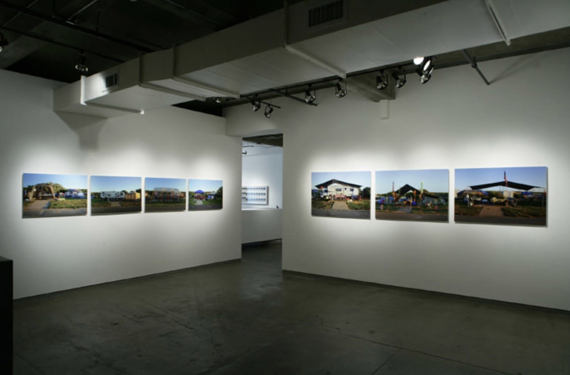 Two walls with Paul Aaron Johnson's work in gallery