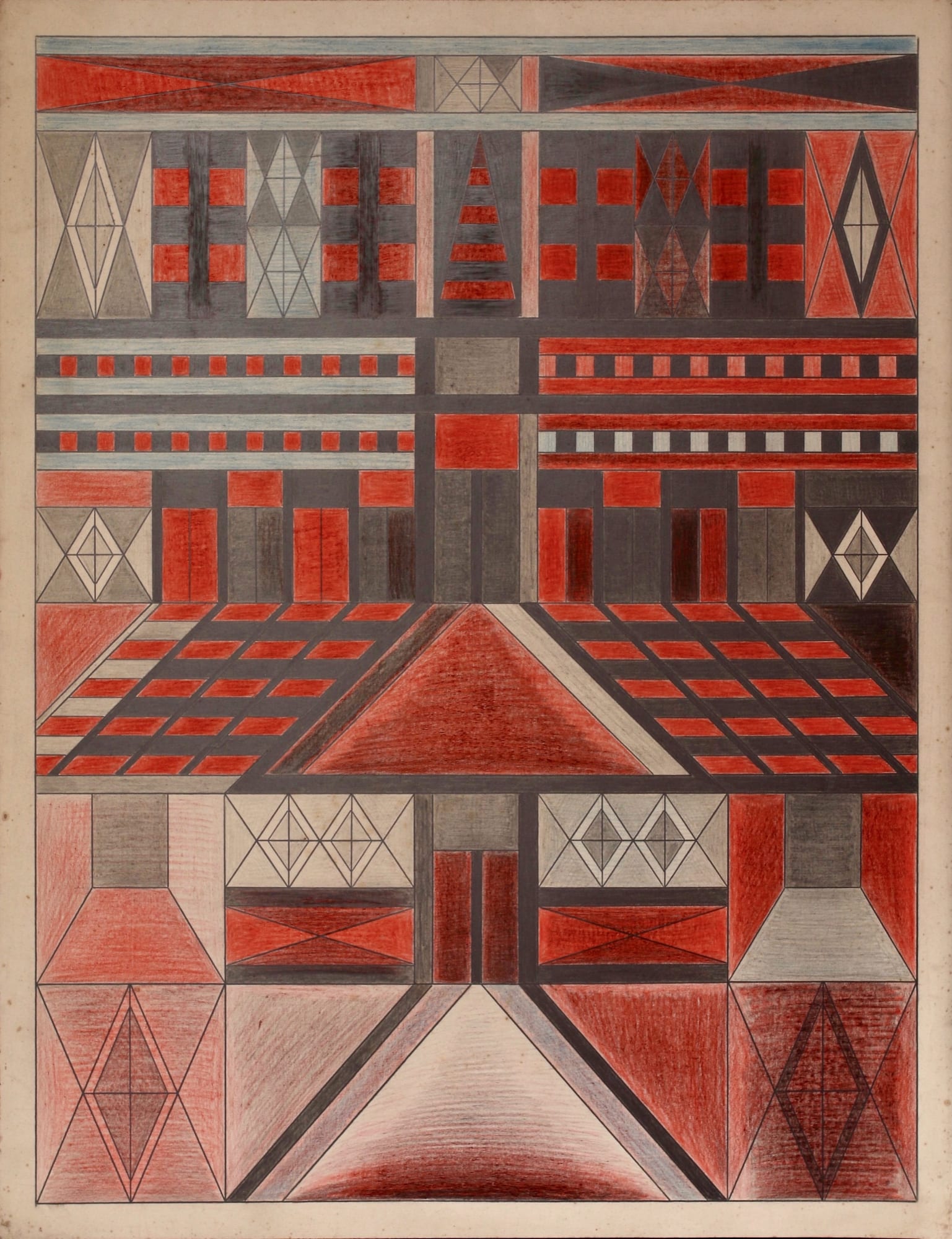 Untitled, ca. 1930-55 Colored pencil and graphite on paper 25 1/2 x 19 5/8 in. (64.8 x 49.8 cm.) (DG 24)