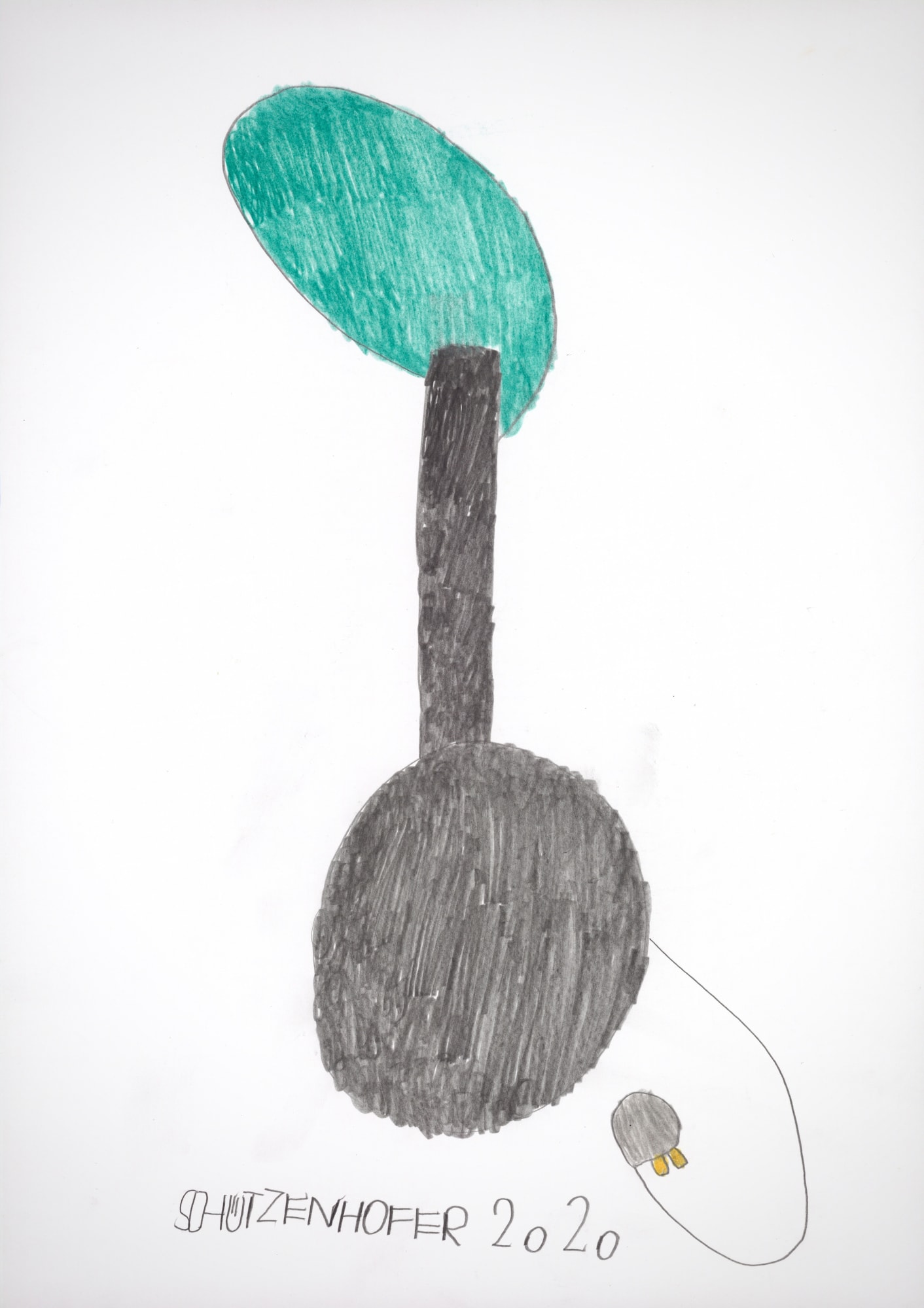 Lamp, 2020 Pencil and colored pencils on paper 16.5 x 11.7 in. (42 x 29.7 cm.) (GSG 122) SOLD