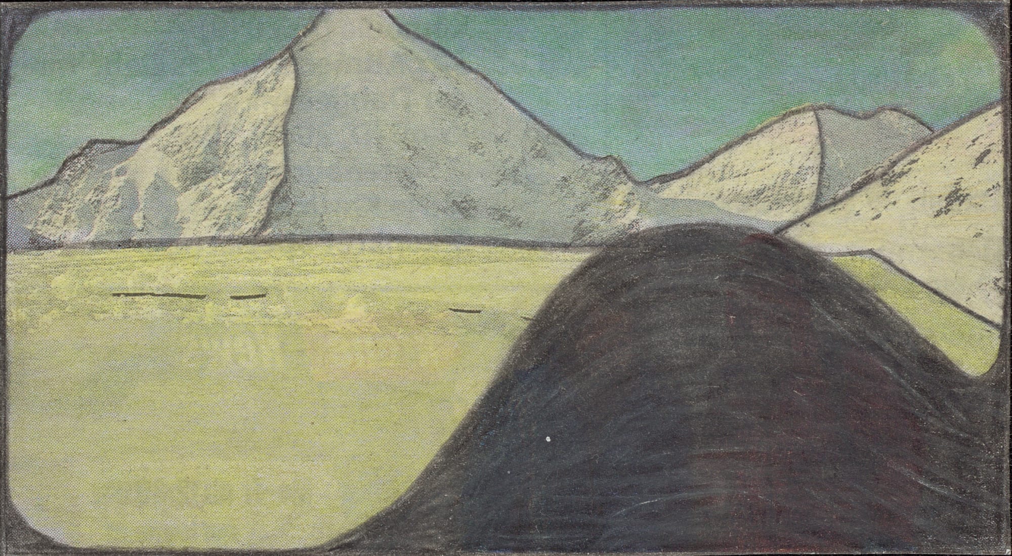 Untitled, 2020 Graphite and colored pencils on newsprint clip mounted on paper 2.1 x 3.8 in. (5.3 x 9.6 cm.) (LpS 336)