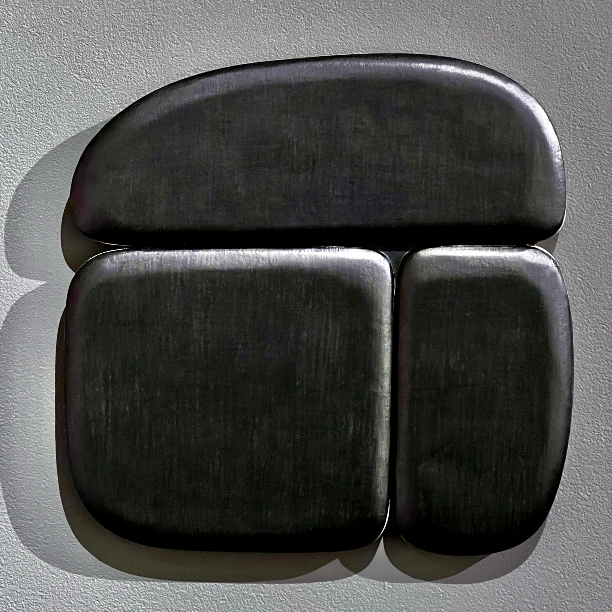 Untitled, 2022 Carved wood, paper, and graphite 11 1/2 x 11 1/2 x 1 in. (29.2 x 29.2 x 2.5 cm.) (KBB 17)