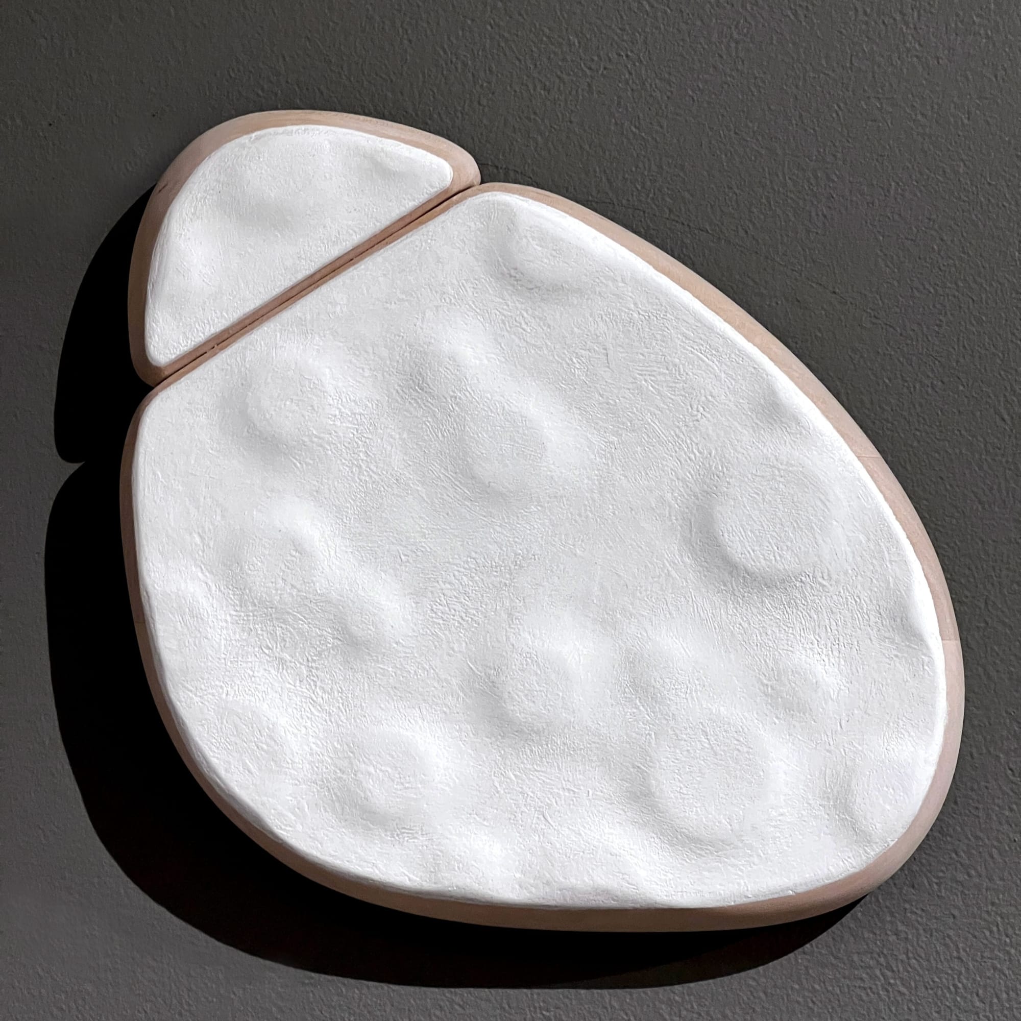 Untitled, 2022 Carved wood, paper, and acrylic 8 x 8 1/4 x 1 1/4 in. (20.3 x 21 x 3.2 cm.) (KBB 18)