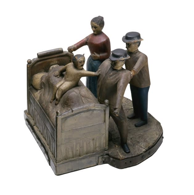 Artist Unknown Exorcism Tableau, ca. 1880 - 1900 North to central Michigan Wood and polychrome 6 x 8 x 8 1/2 in. (15.2 x 20.3 x 21.6 cm.)