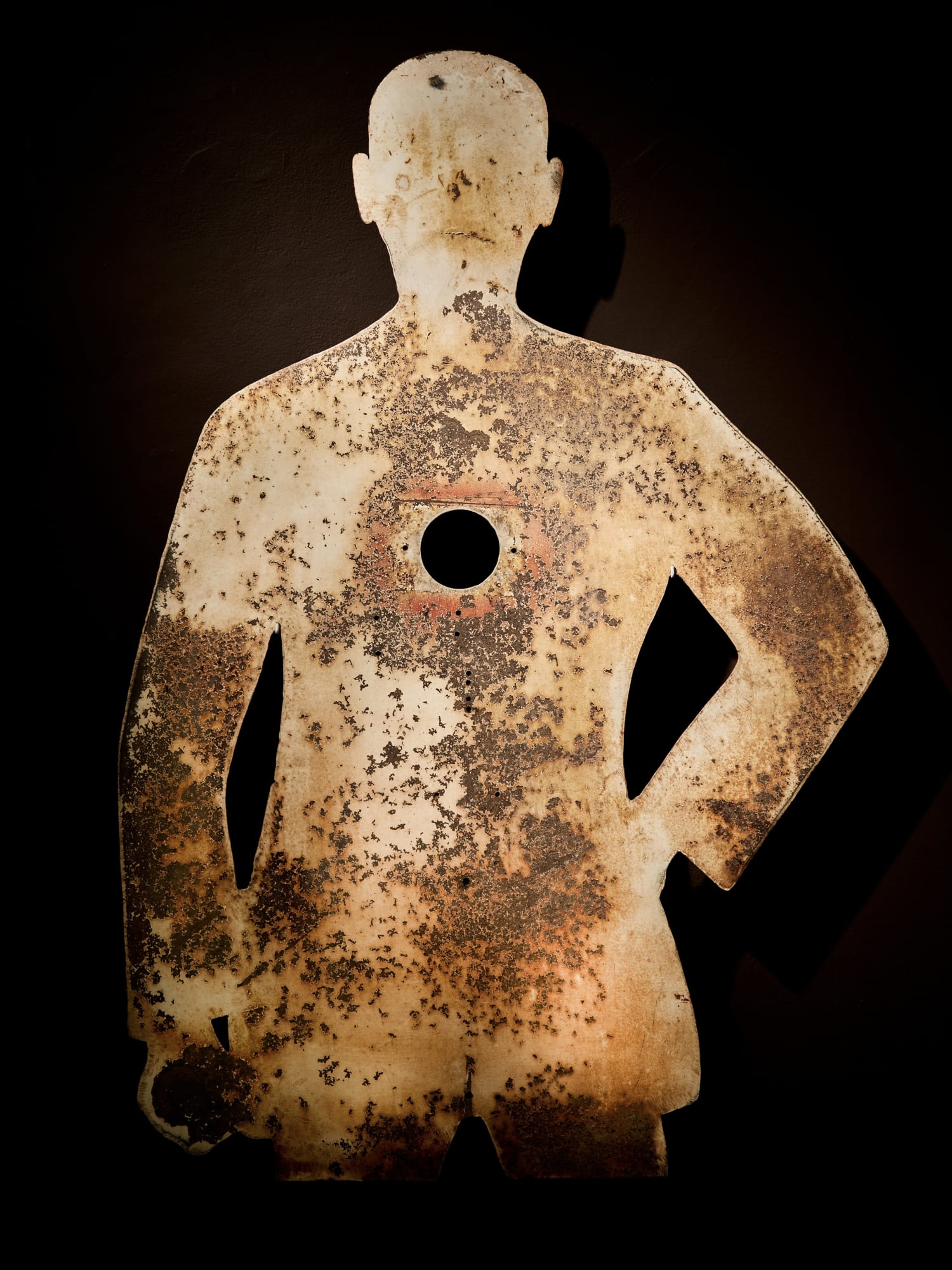 Artist Unknown Life-Size Shooting Target, ca. 1950-60 Cut Iron 43 x 29 in. (109.2 x 73.6 cm.)
