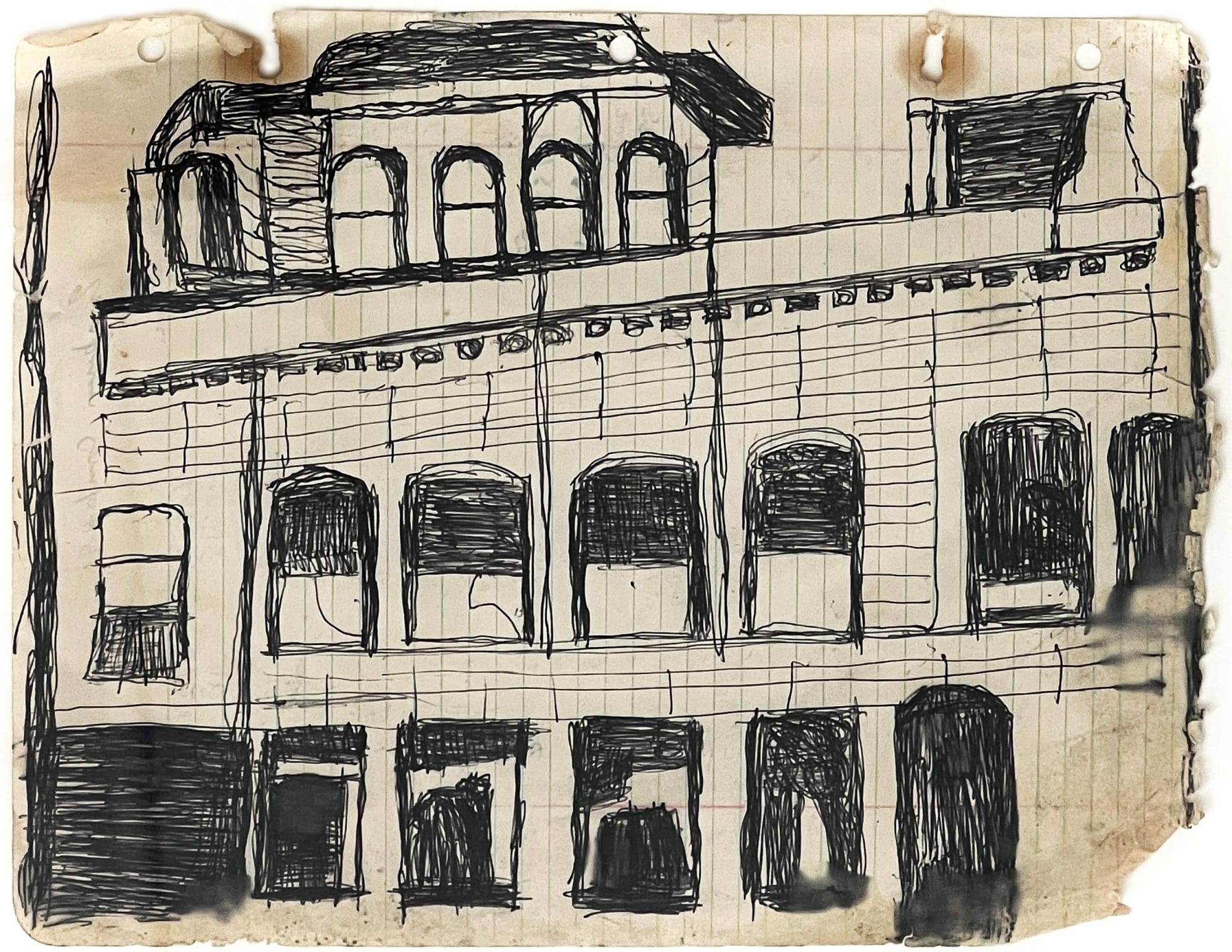 Untitled Ballpoint pen on paper 8 1/2 x 10 3/4 in. (21.6 x 27.3 cm.) (WH 471)