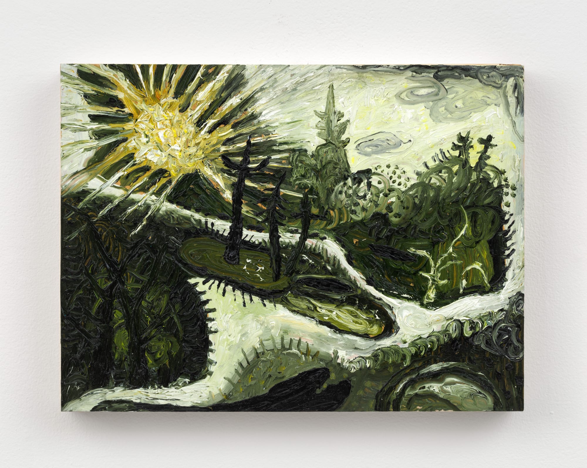 I’m beginning to see the light, 2022 Oil on wood 12 x 16 in. (30.5 x 40.6 cm.) (ML 53) SOLD