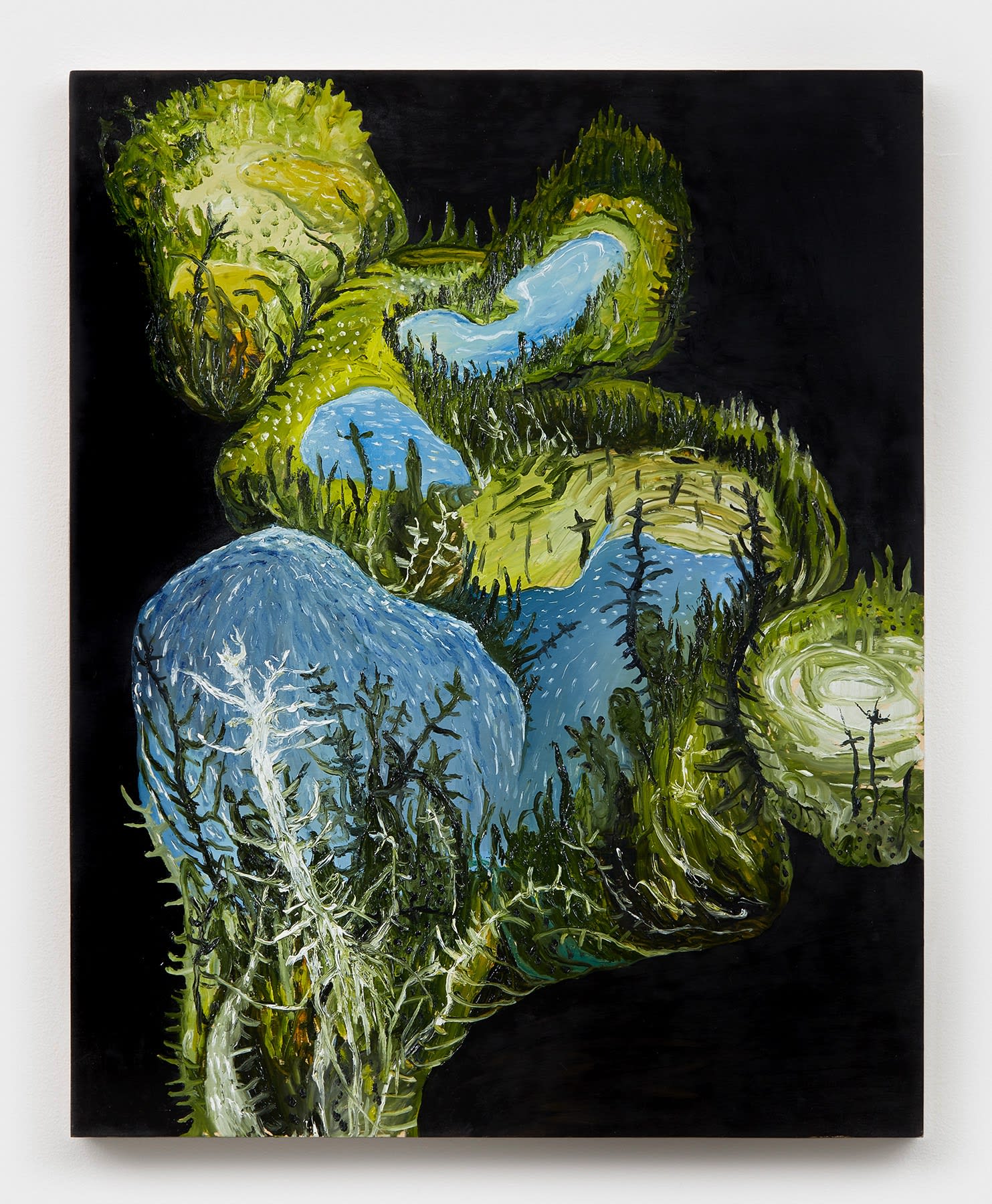 “When the sun comes up it will be on your side,” 2022 Oil on wood panel 30 x 24 in. (76.2 x 61 cm.) (ML 57)