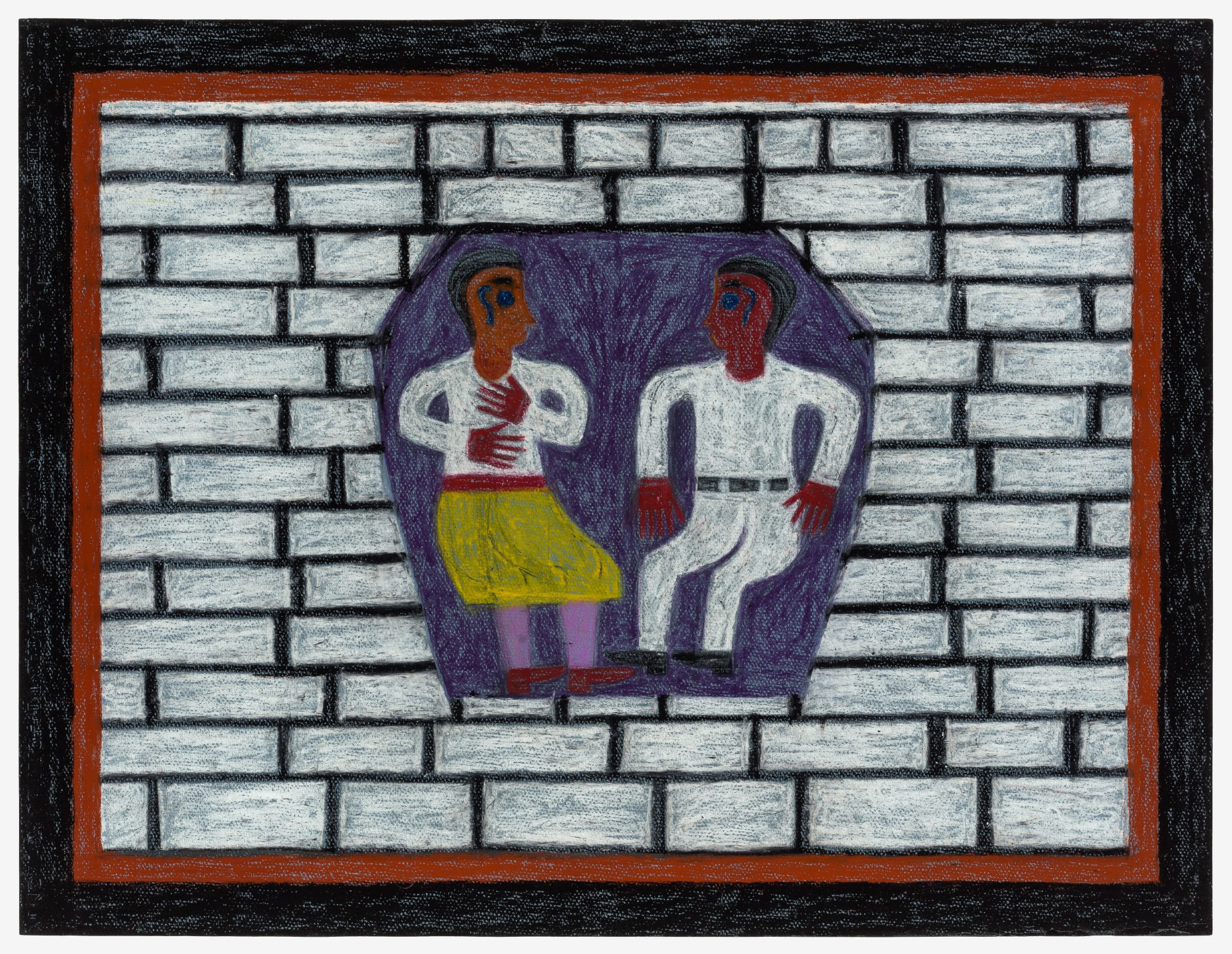 Untitled, ca. 1968-70 Cray-pas on paper 19 1/2 x 25 1/2 in. (49.5 x 64.8 cm.) (EA 67)