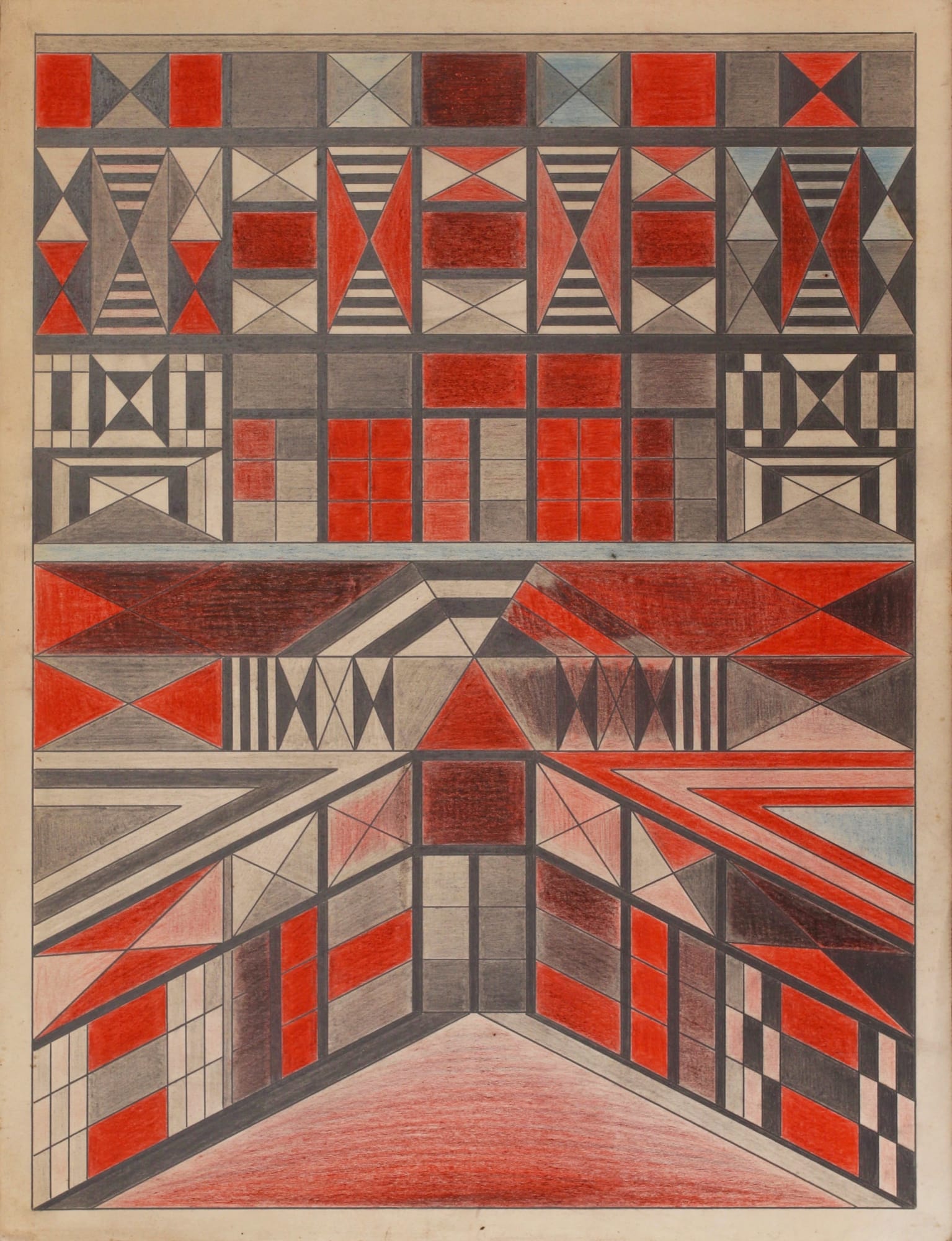 Untitled, ca. 1930-55 Colored pencil and graphite on paper 25 1/2 x 19 5/8 in. (64.8 x 49.8 cm.) (DG 6)