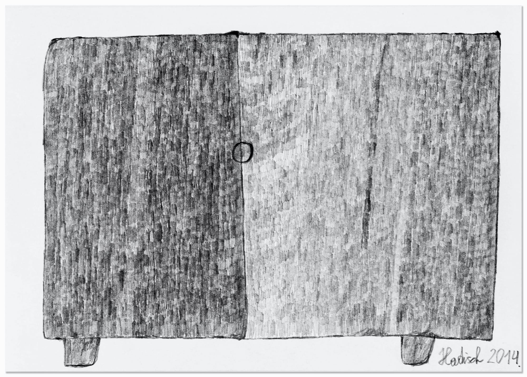 CUPBOARD, 2014 Graphite on paper 5.9 x 8.3 in. (14.9 x 21cm) HH 6