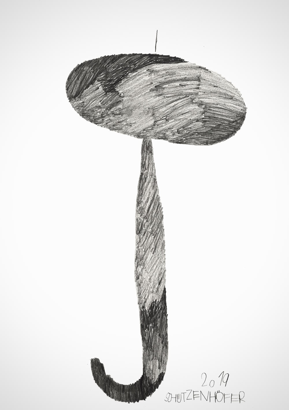 Sunshade, 2019 Graphite on paper 27.5 x 19.8 in. (70 x 50 cm.) (GSG 116)