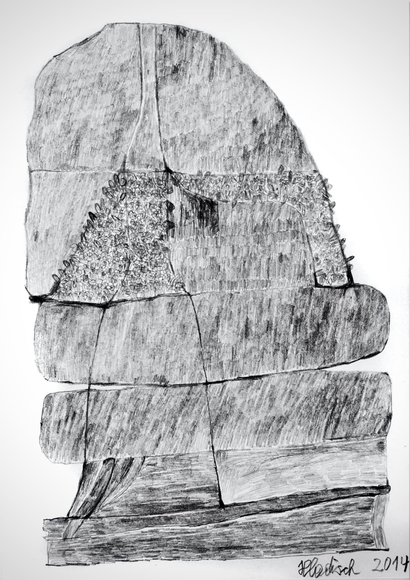 Bonzai Tree, 2014 Graphite on paper 8.2 x 5.8 in. (20.9 x 14.8 cm) (HH 4)