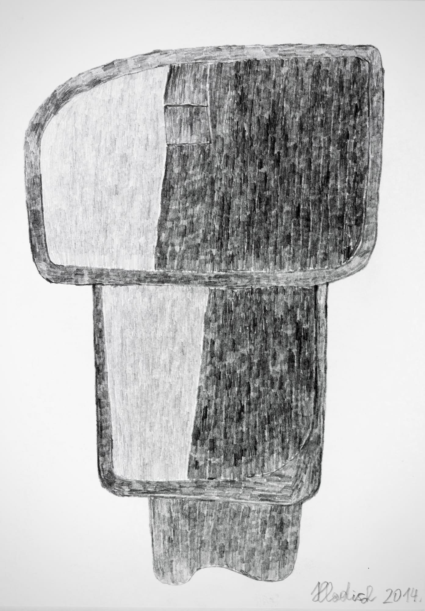 Toilet, 2014 Graphite on paper 11.7 x 8.3 in. (29.7 x 21 cm) (HH 8)