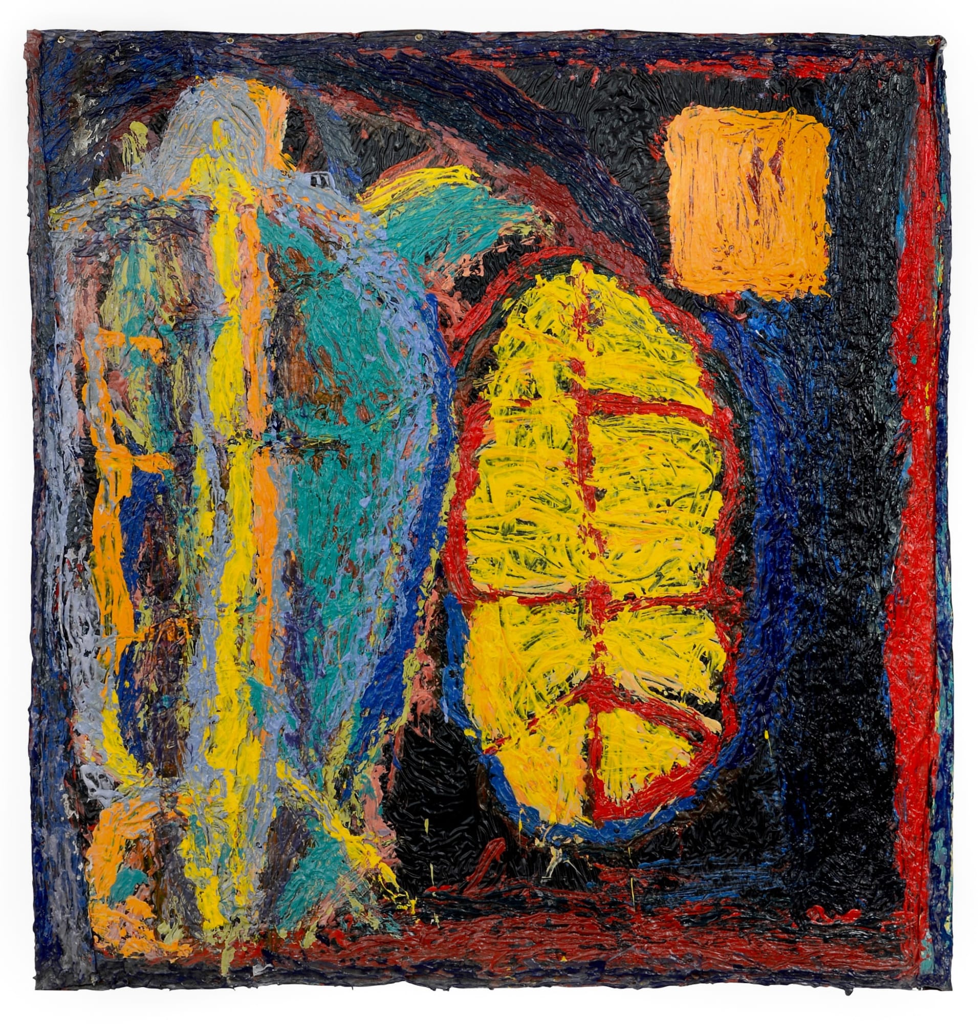 Turtle and Plastron, 1981 Acrylic and plastic shower curtain 67 x 64 in. (170.2 x 162.6 cm) (AWd 15)